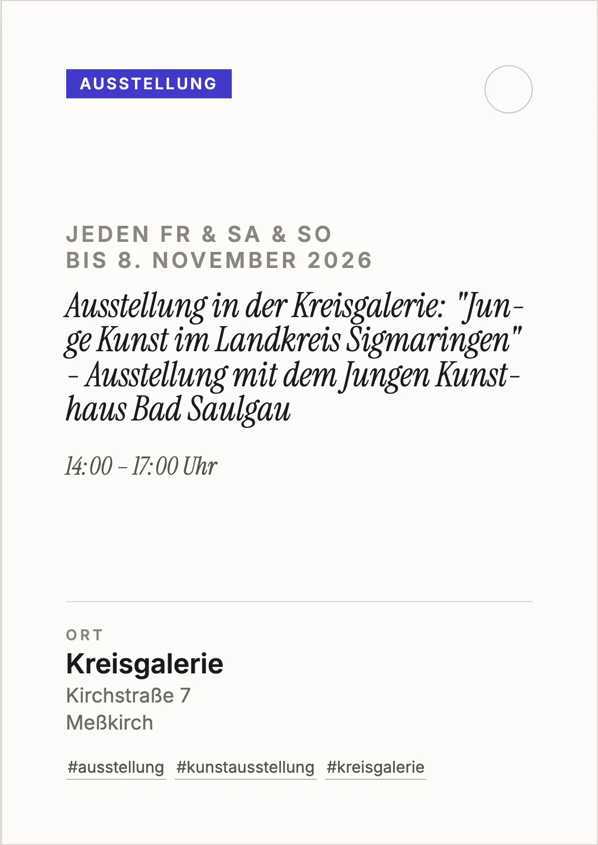 Veranstaltungsflyer