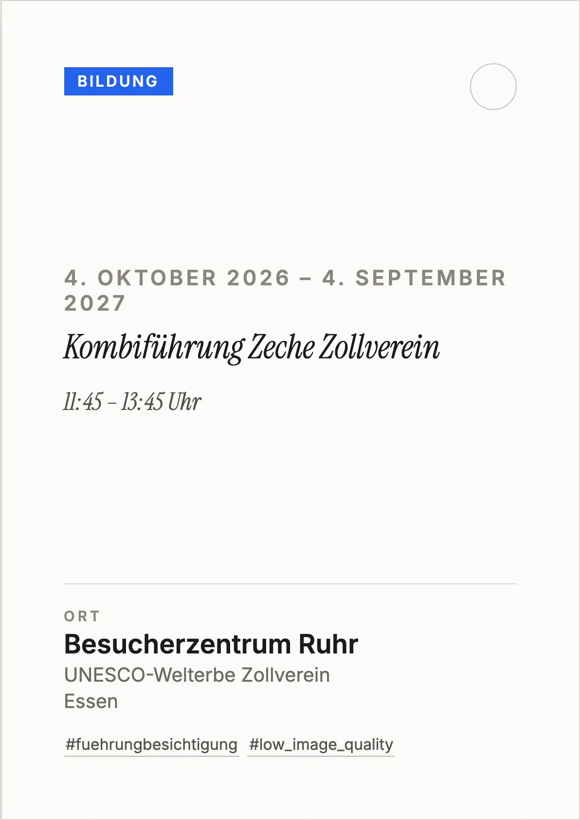 Veranstaltungsflyer