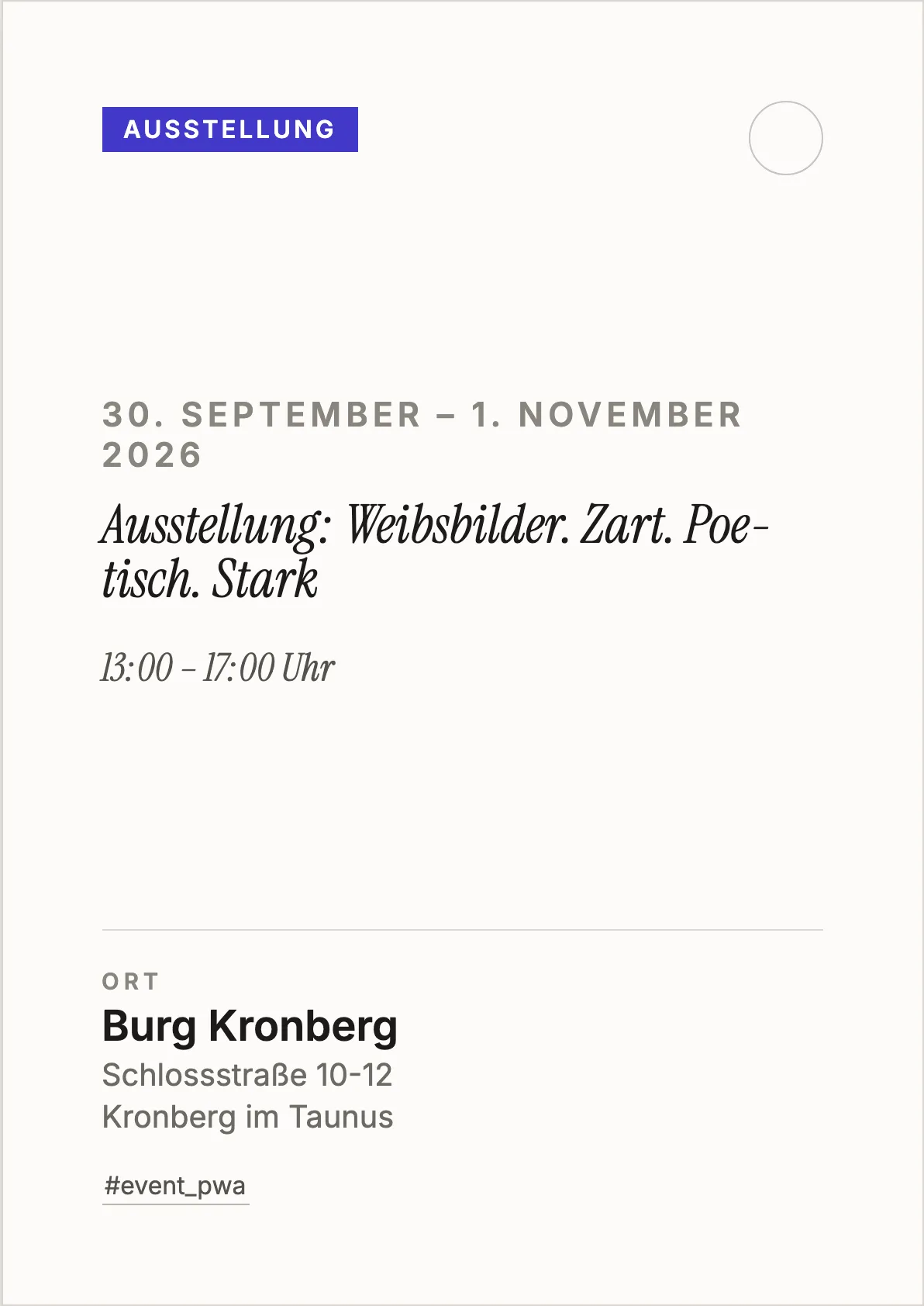 Veranstaltungsflyer