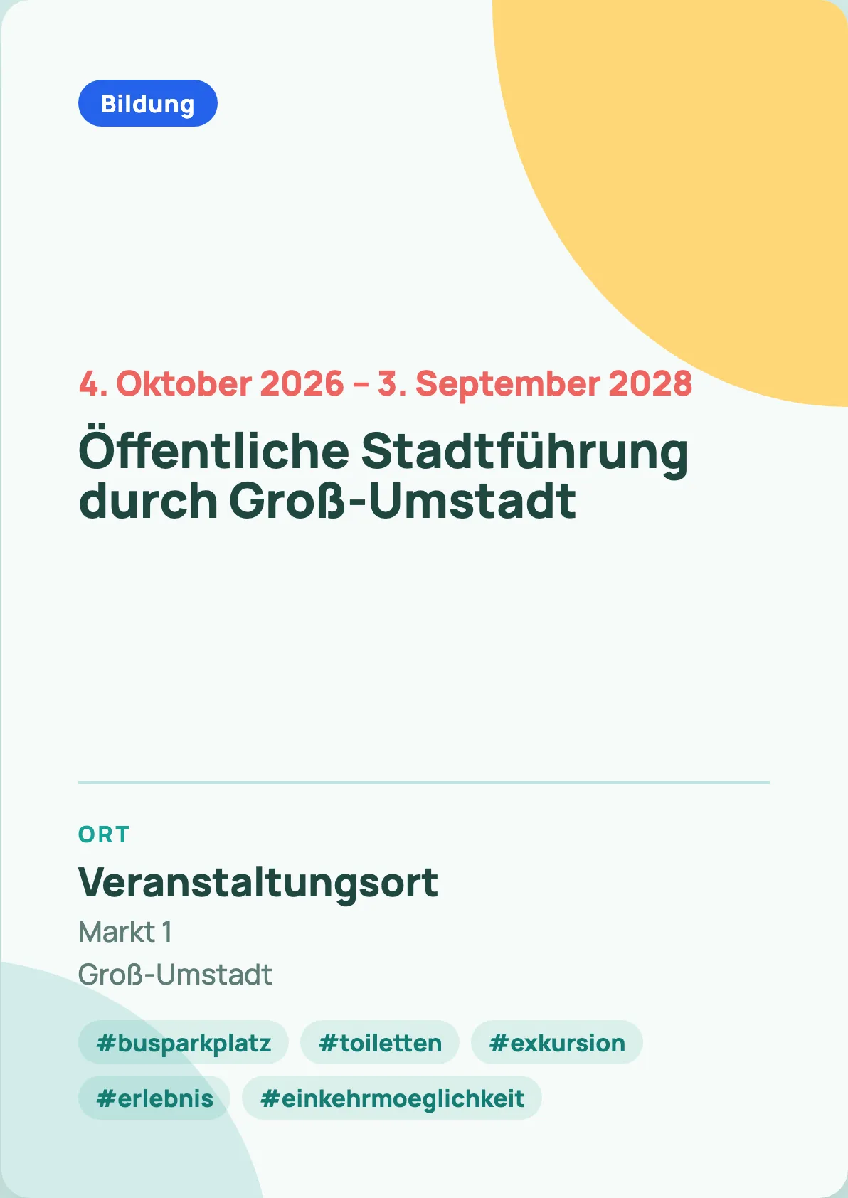 Veranstaltungsflyer