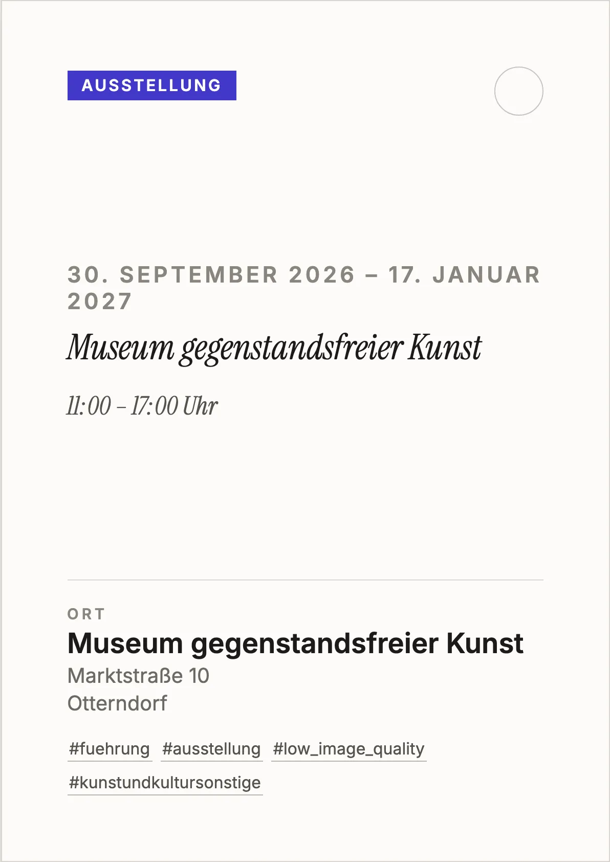 Veranstaltungsflyer