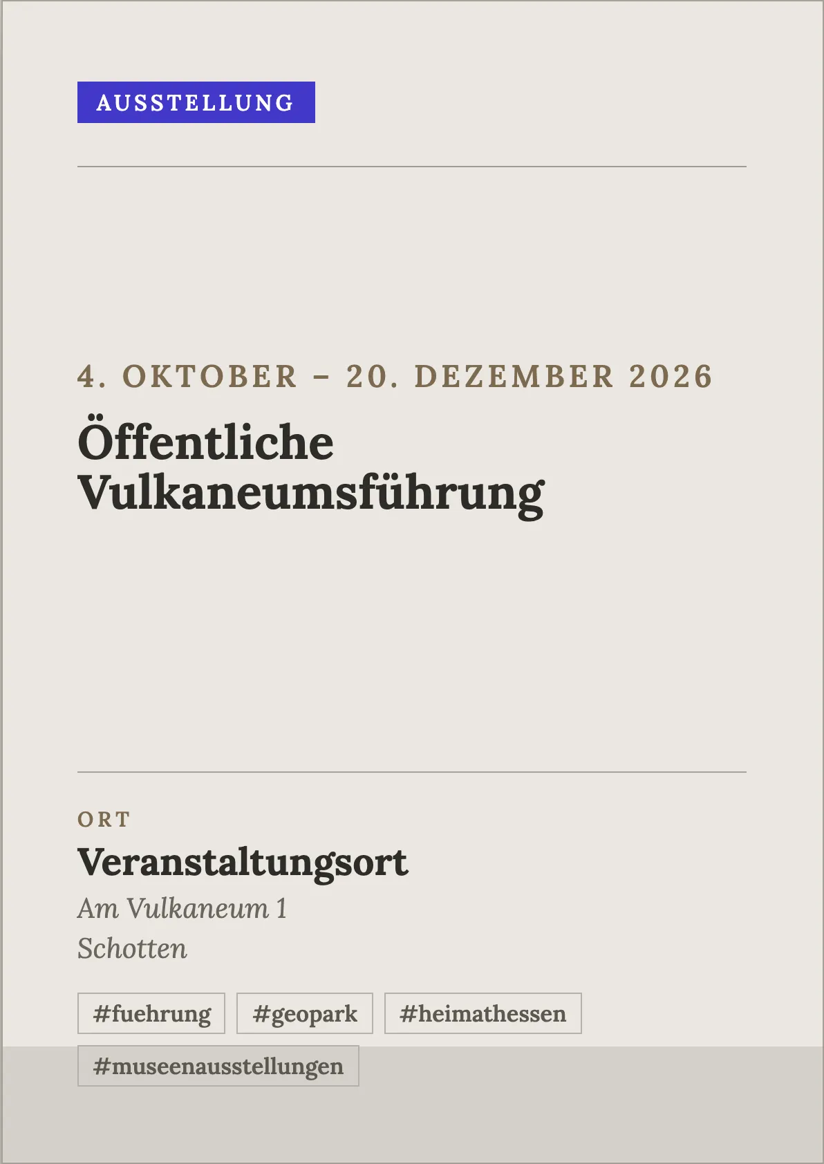 Veranstaltungsflyer