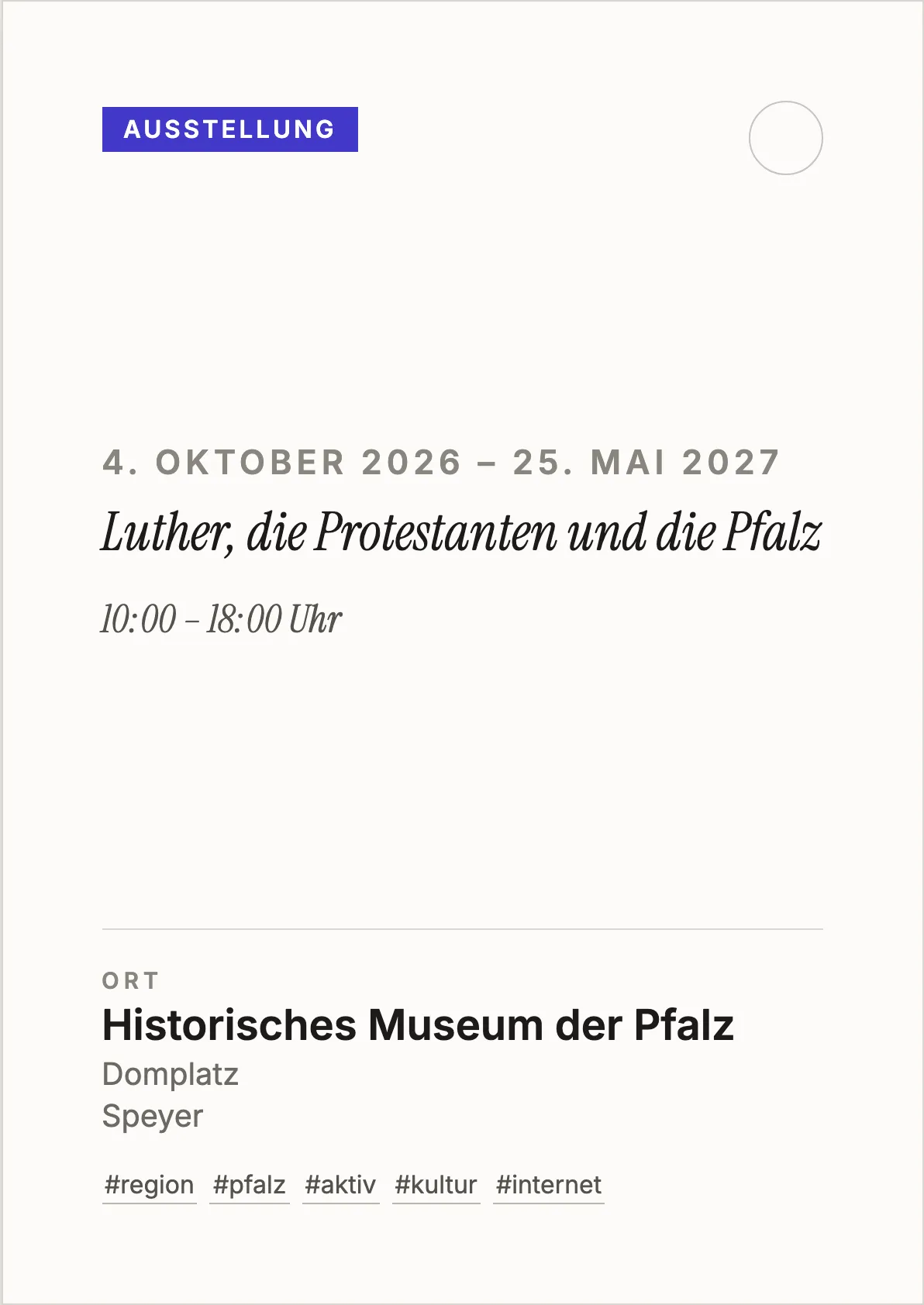 Veranstaltungsflyer