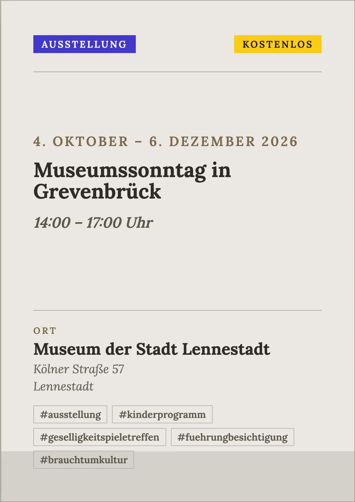 Veranstaltungsflyer