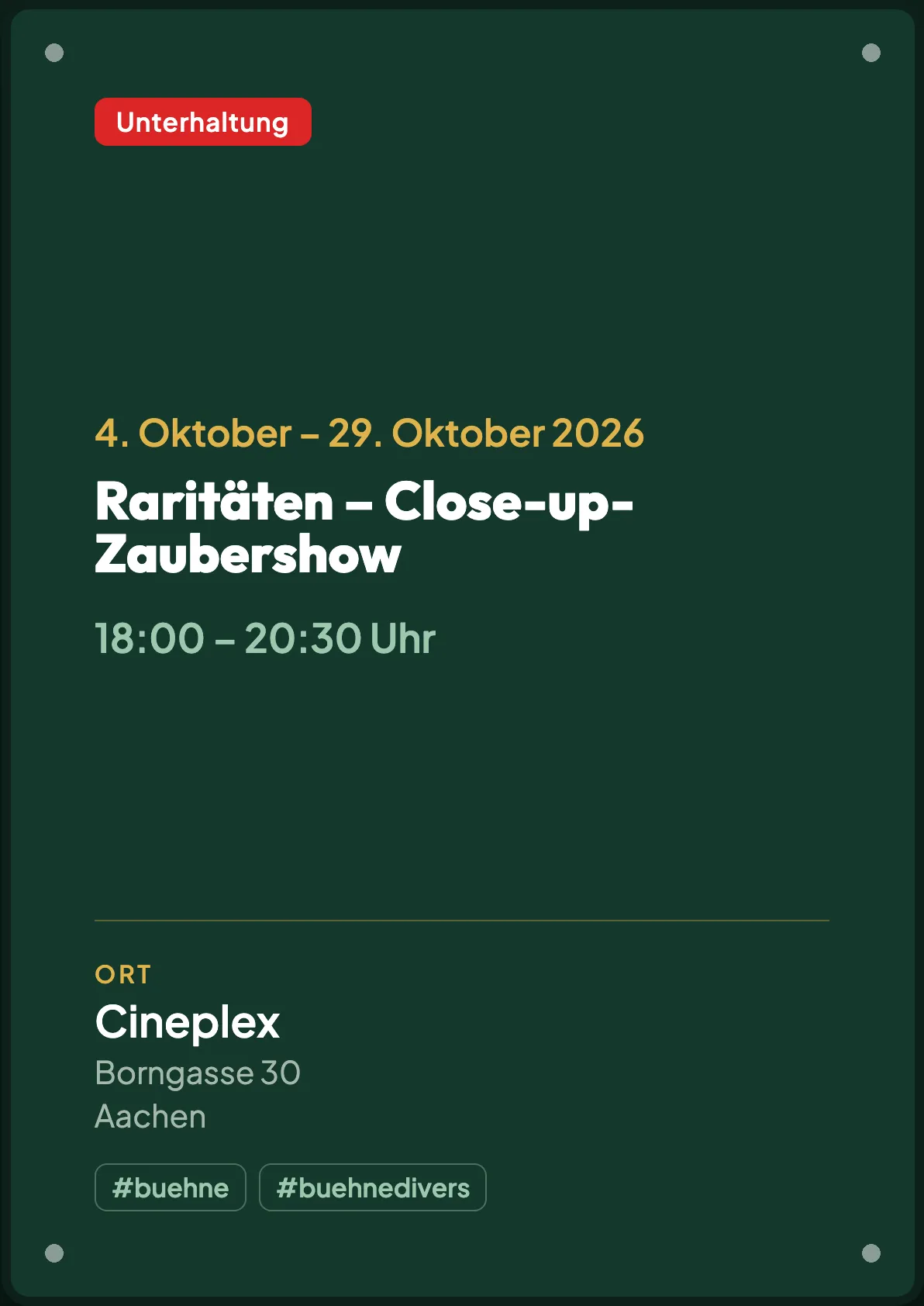 Veranstaltungsflyer