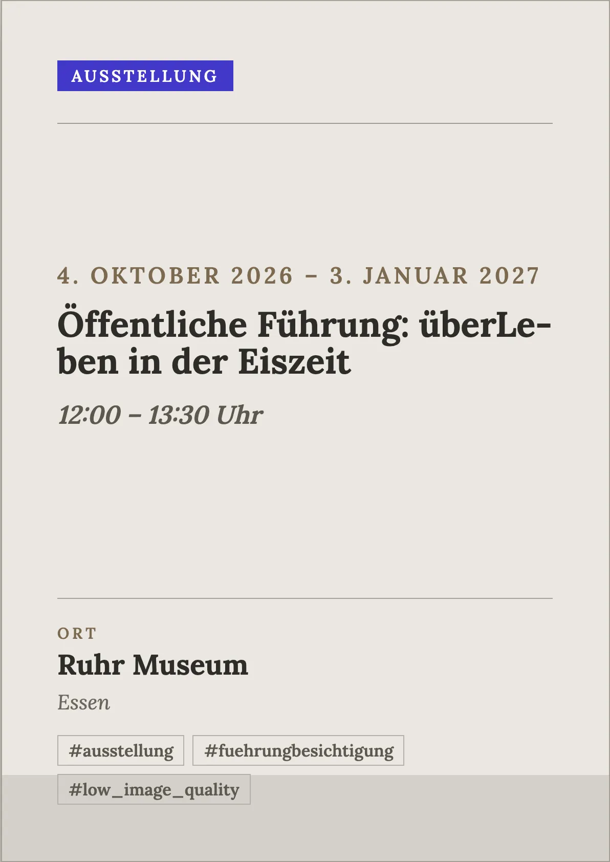 Veranstaltungsflyer