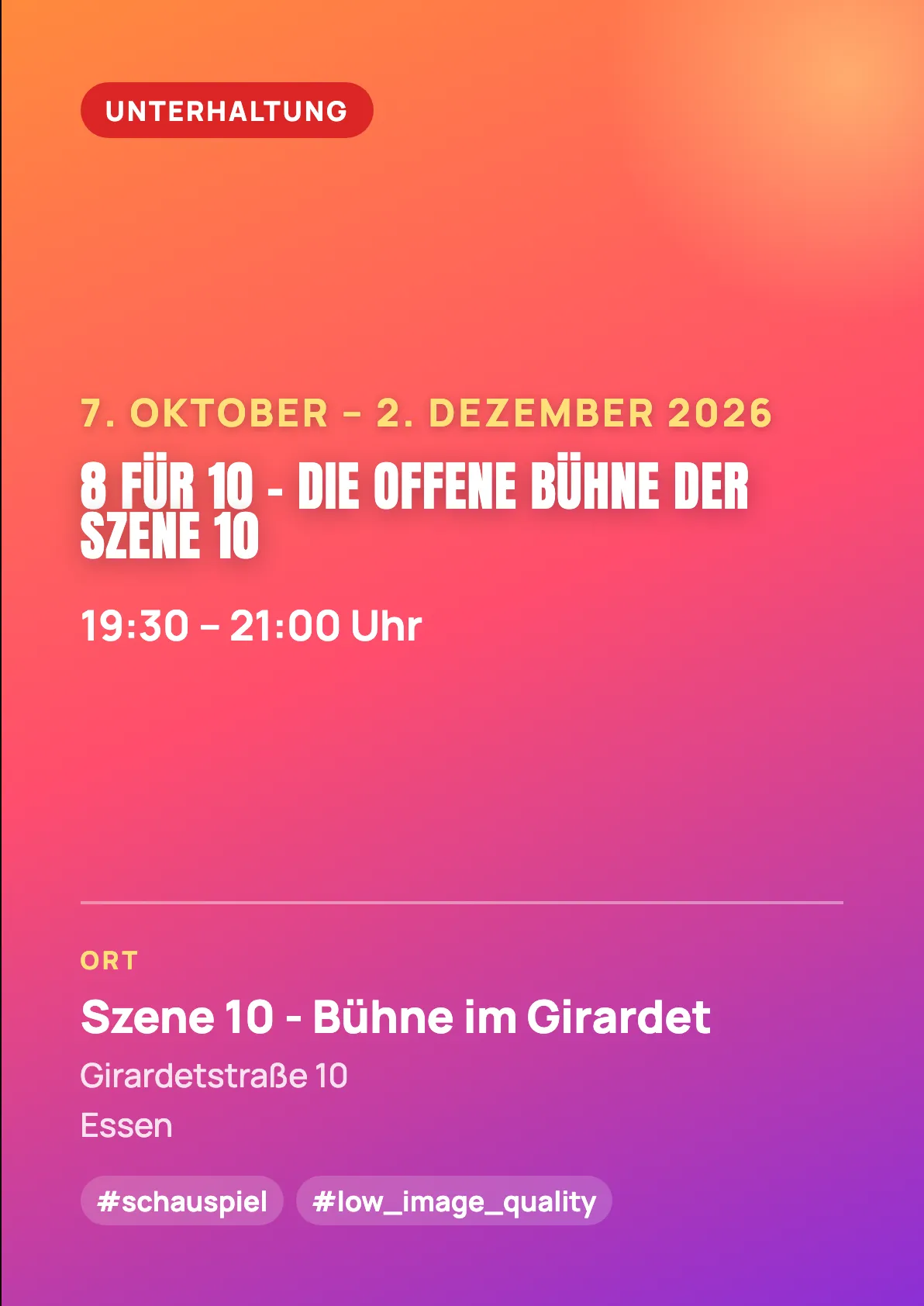 Veranstaltungsflyer