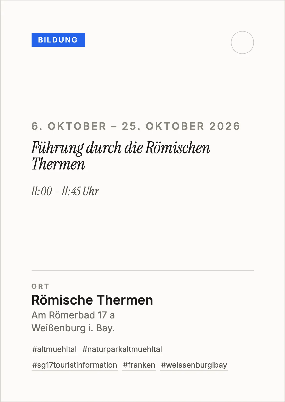 Veranstaltungsflyer