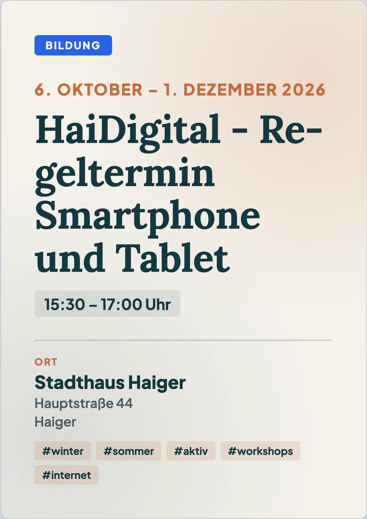 Veranstaltungsflyer