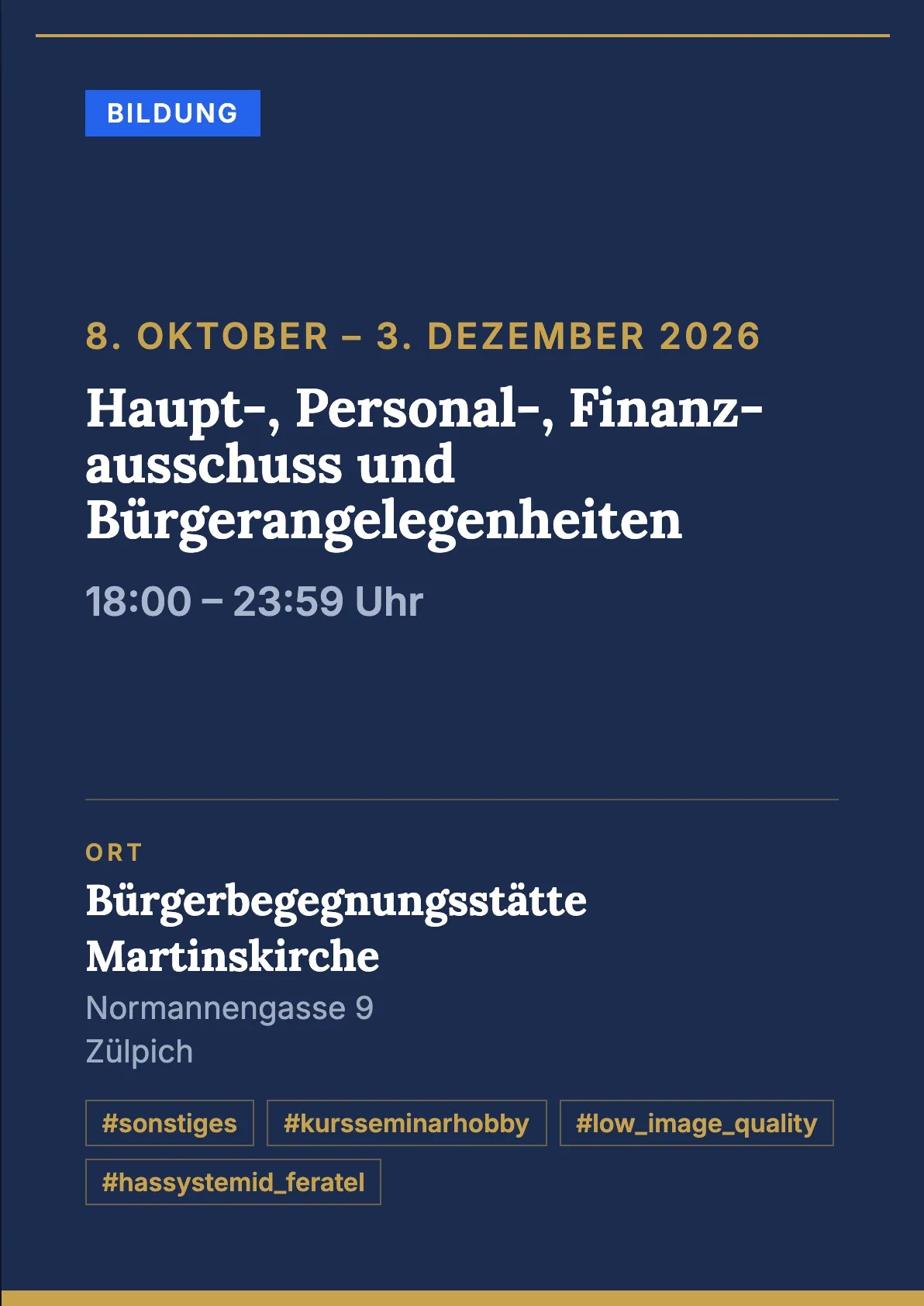 Veranstaltungsflyer