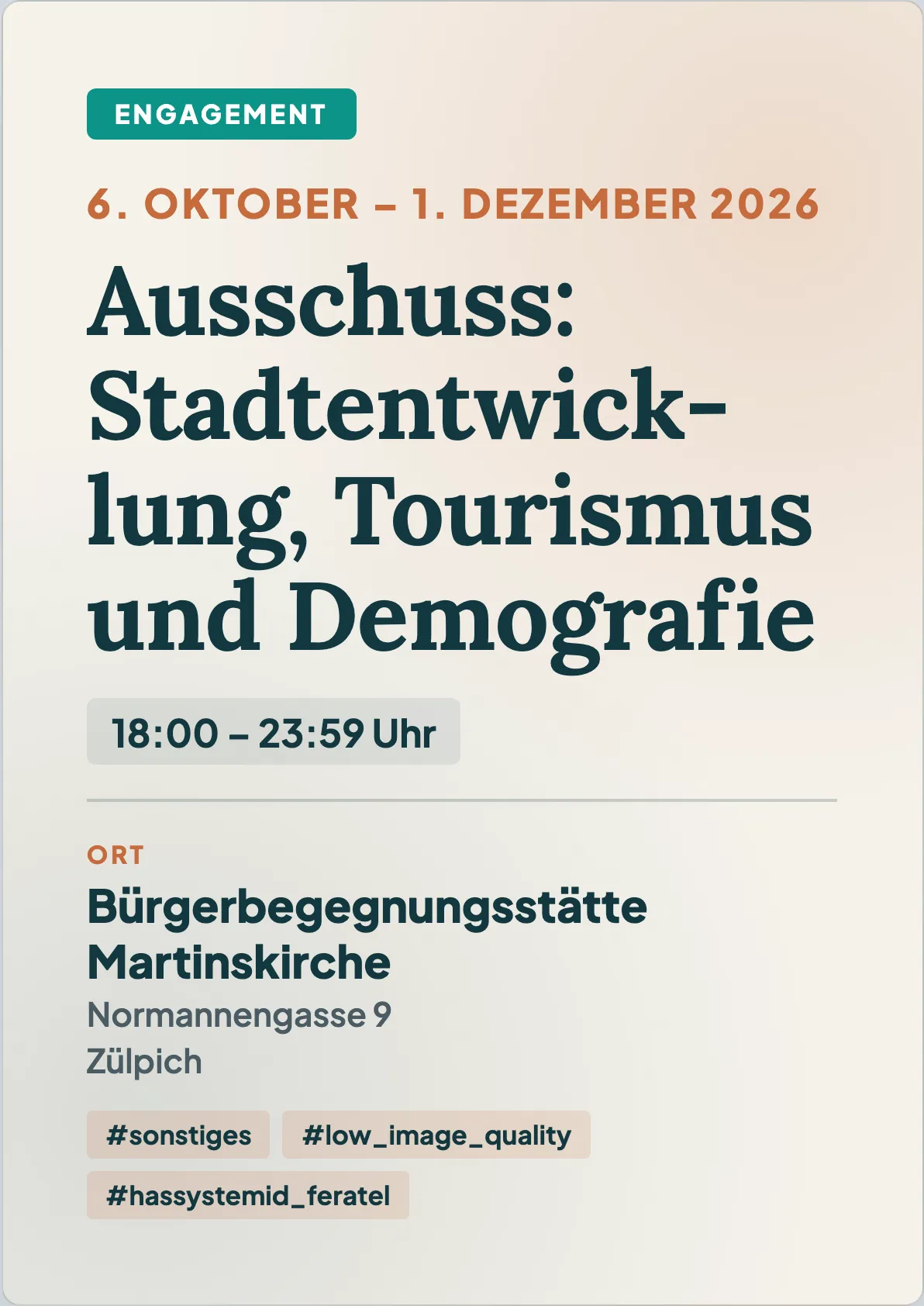Veranstaltungsflyer