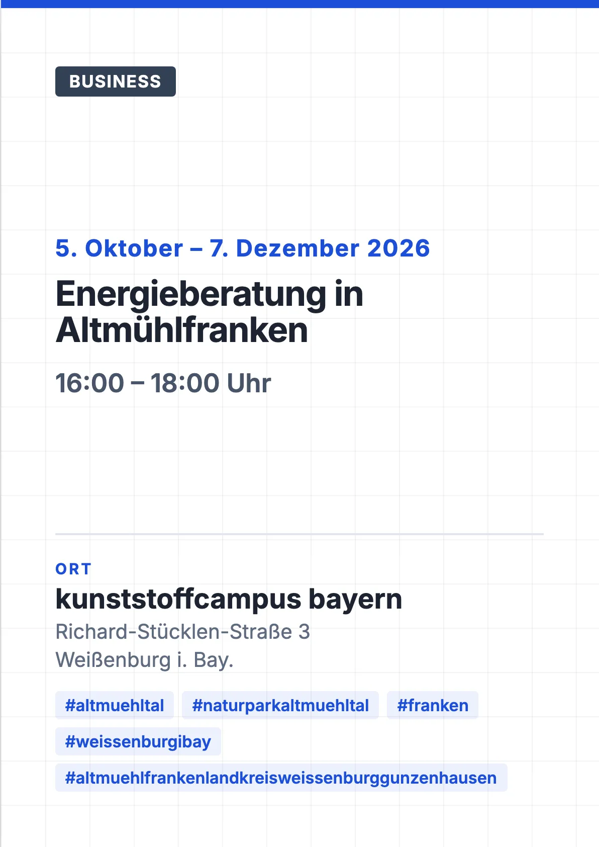 Veranstaltungsflyer