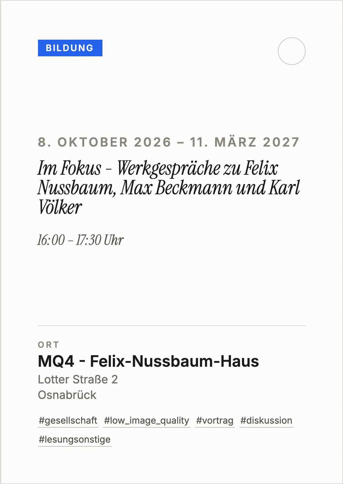 Veranstaltungsflyer