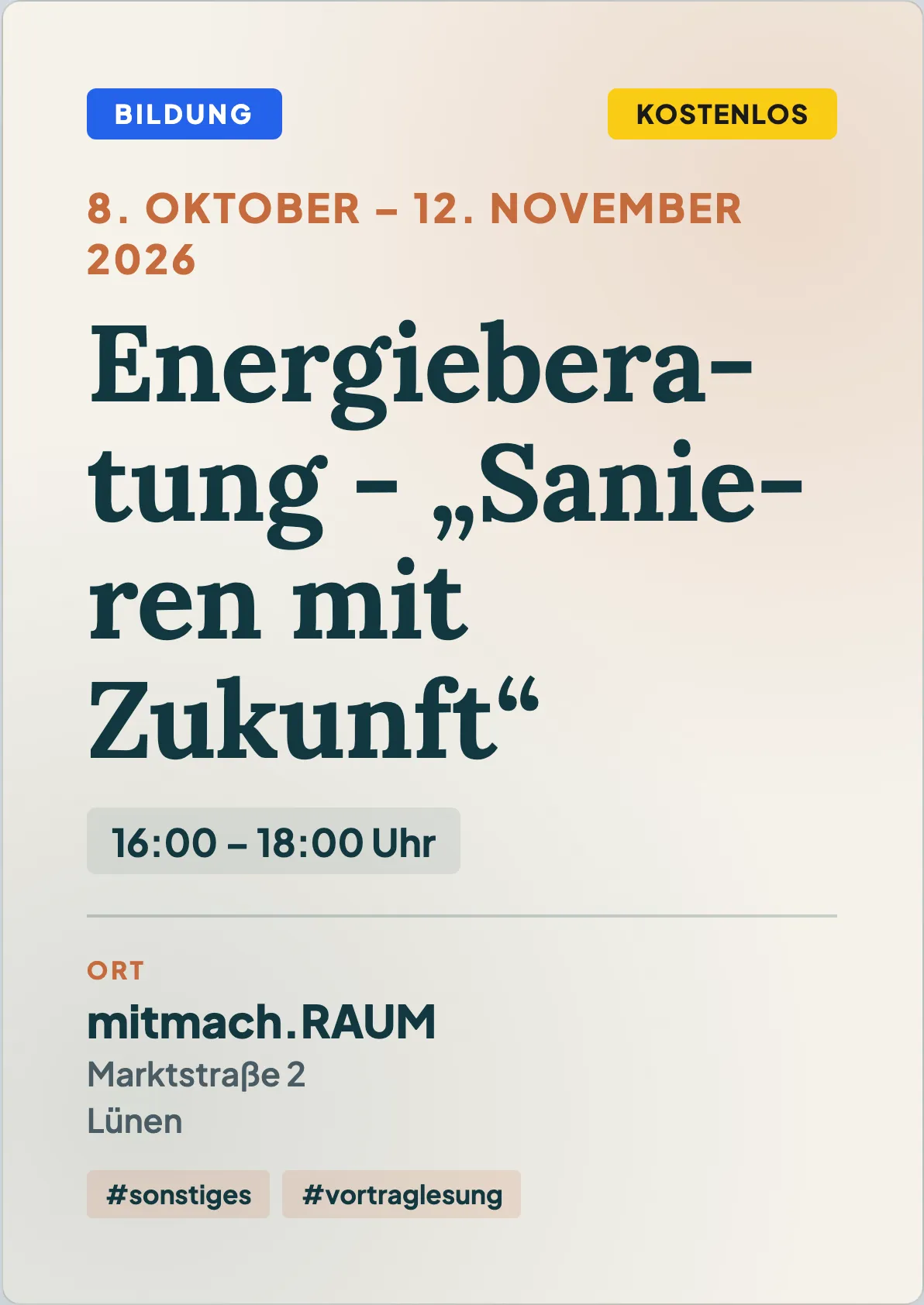 Veranstaltungsflyer