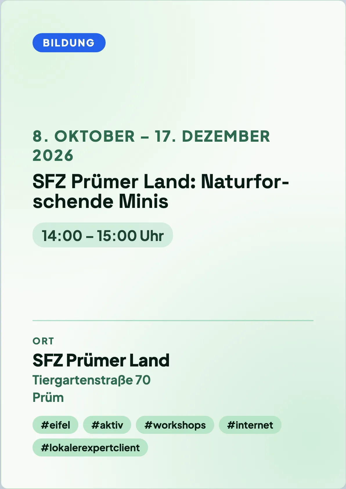 Veranstaltungsflyer