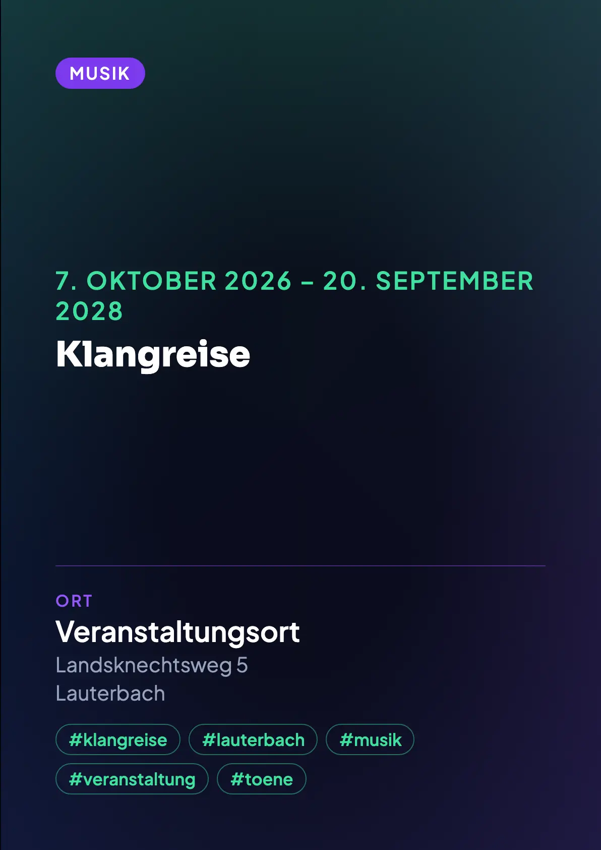 Veranstaltungsflyer