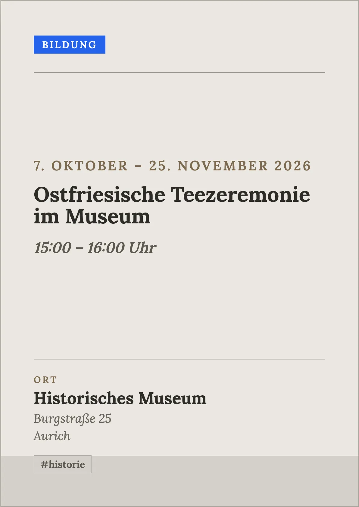 Veranstaltungsflyer