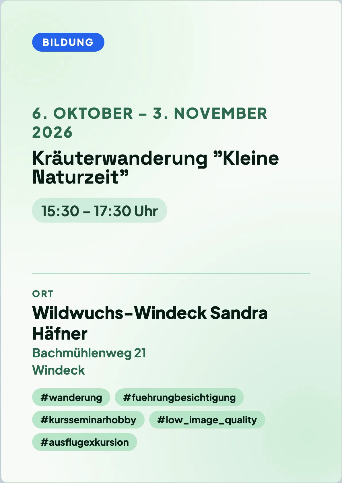 Veranstaltungsflyer