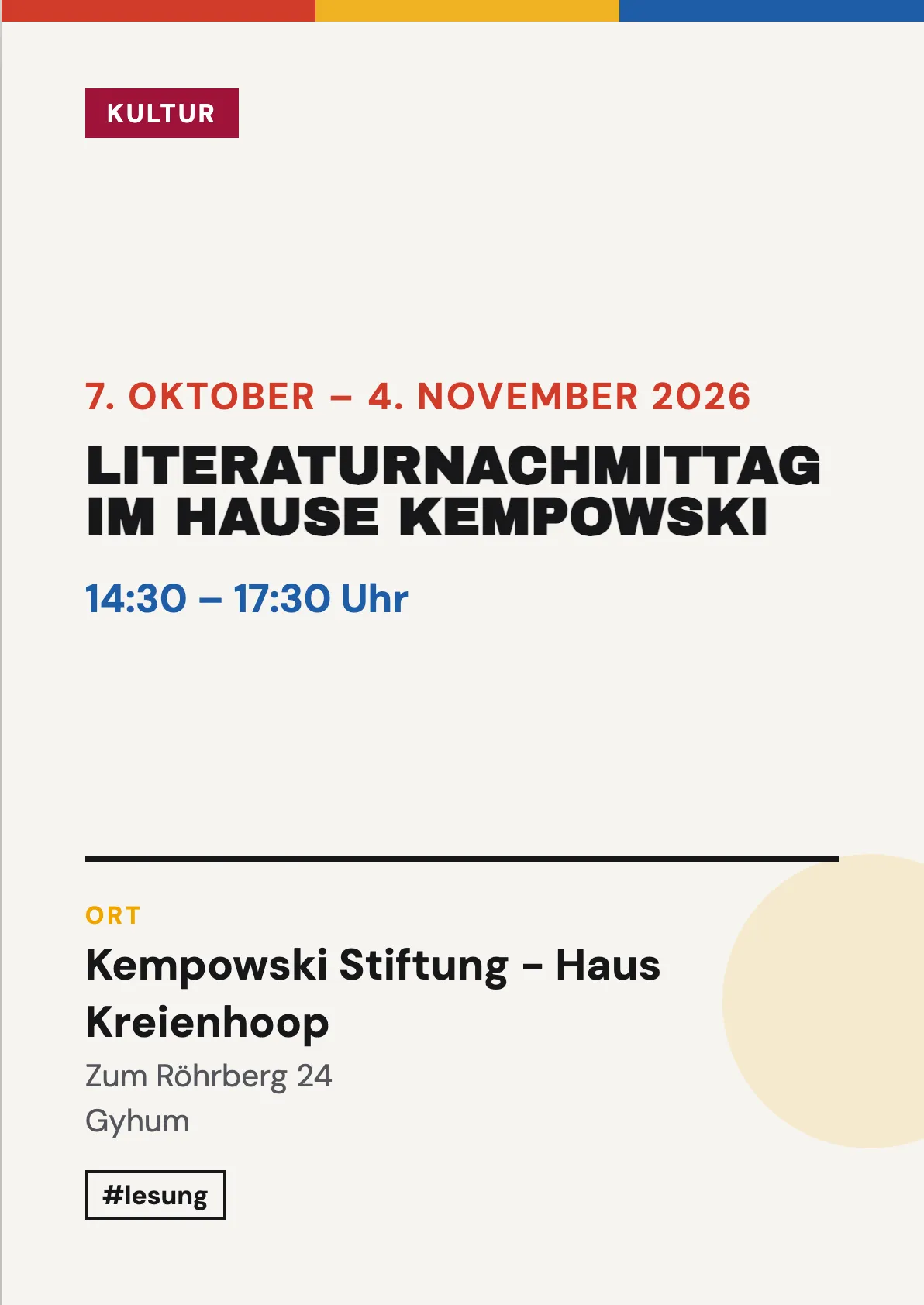 Veranstaltungsflyer