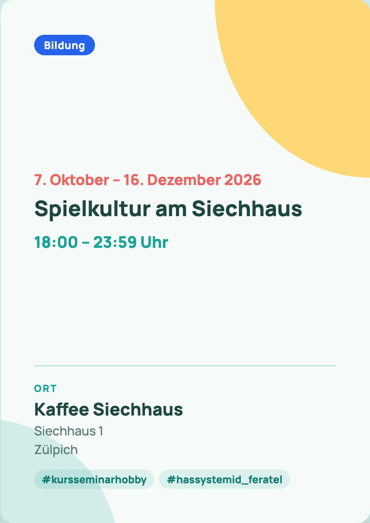 Veranstaltungsflyer