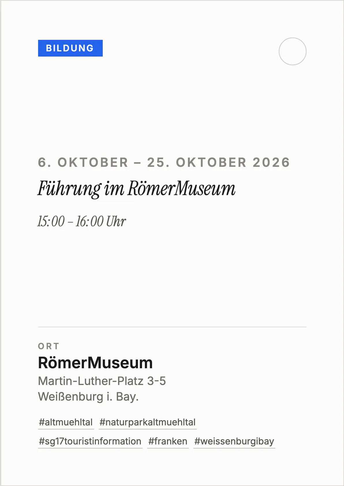 Veranstaltungsflyer
