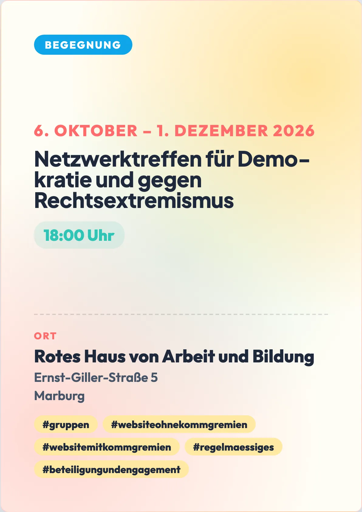 Veranstaltungsflyer