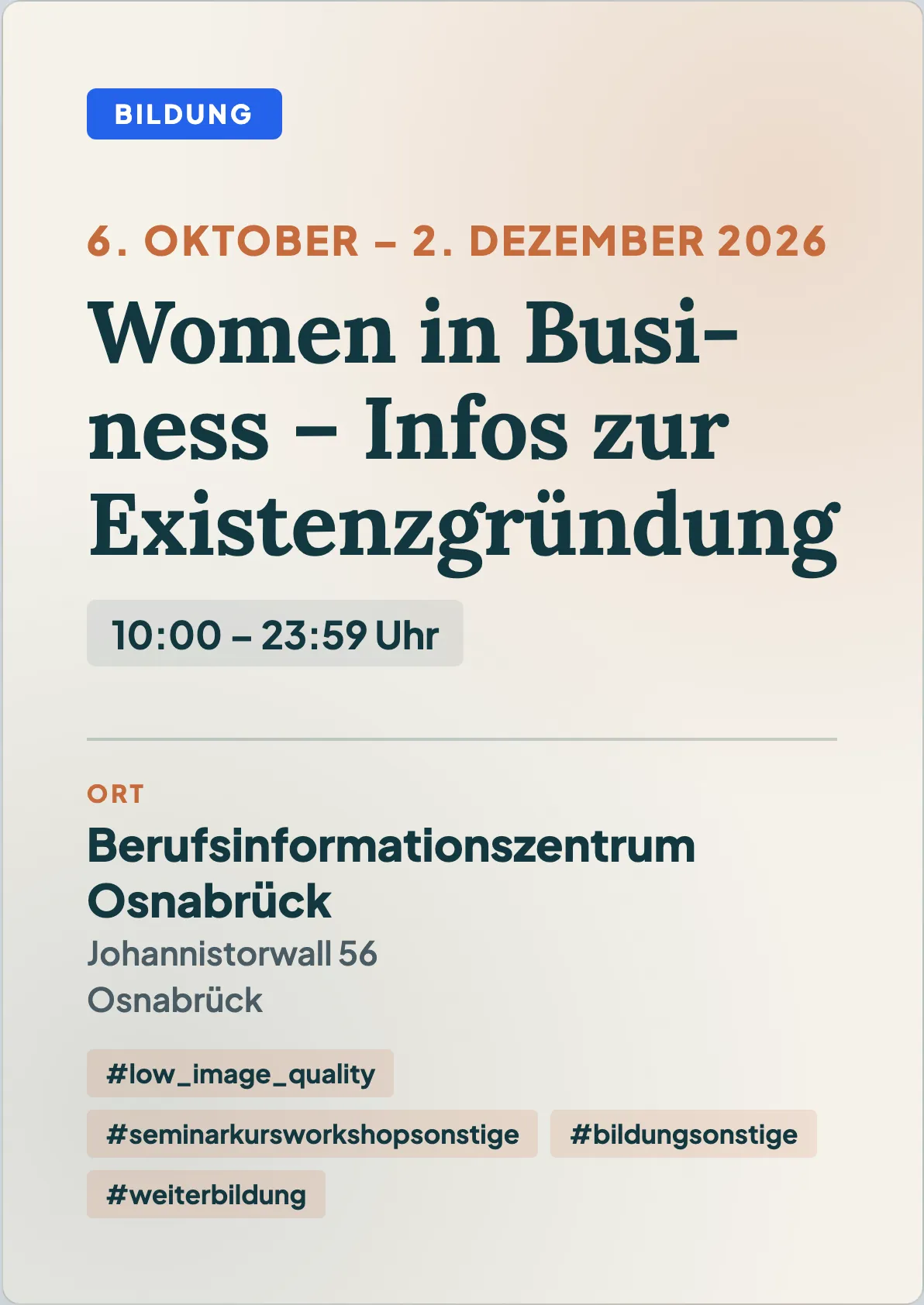 Veranstaltungsflyer