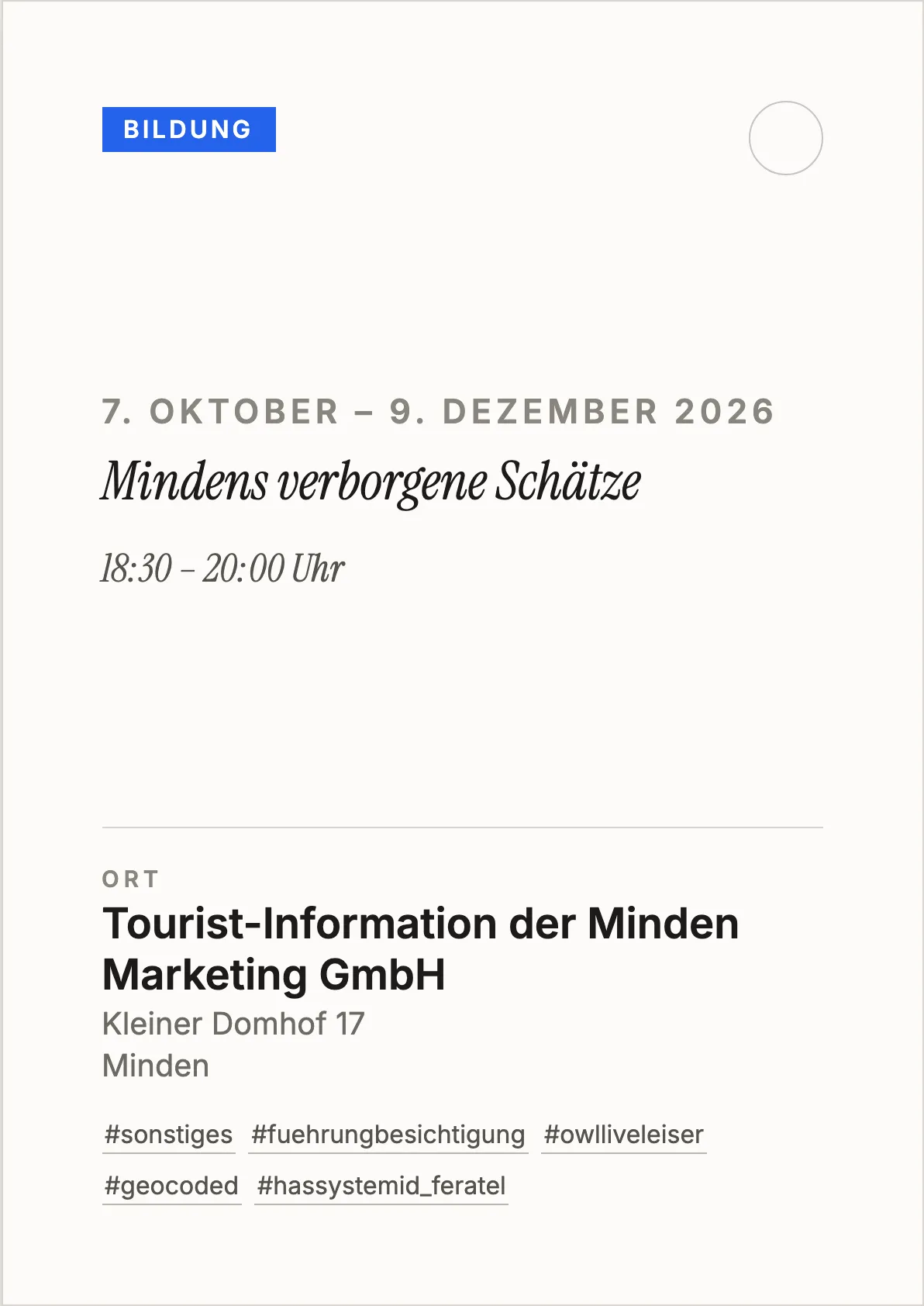 Veranstaltungsflyer