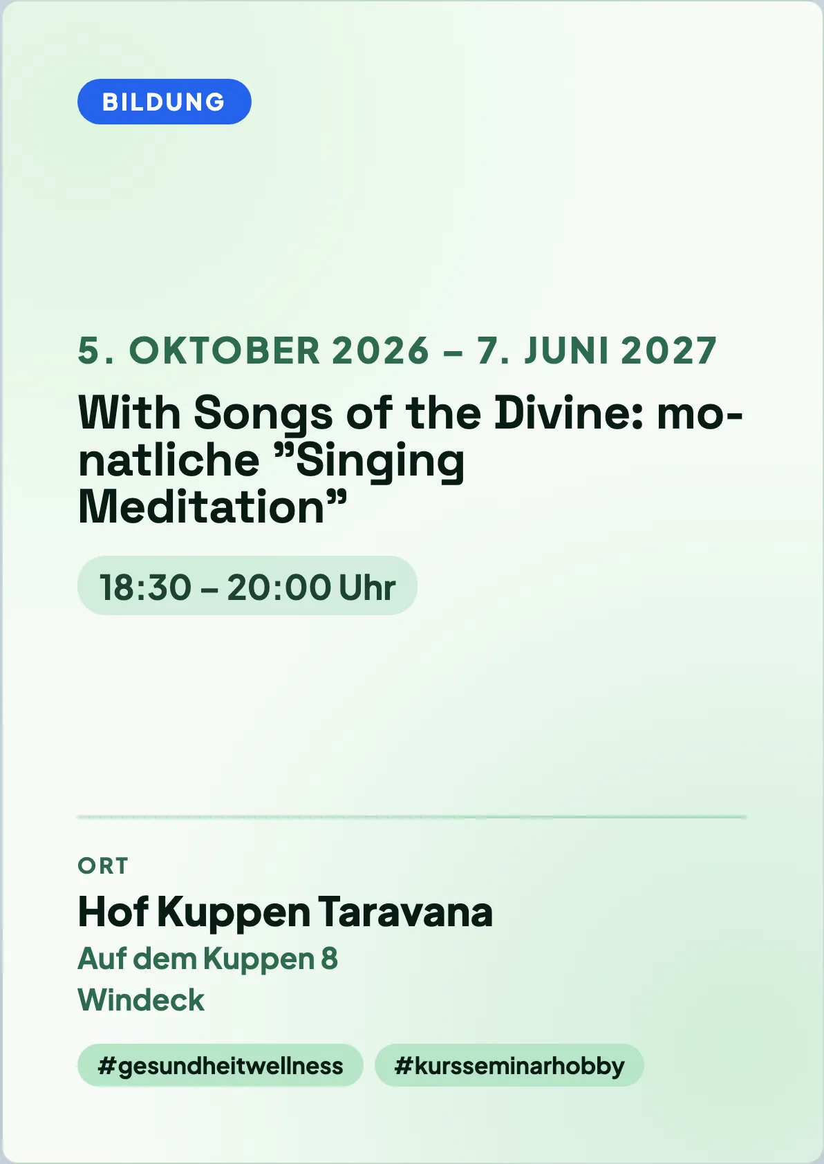 Veranstaltungsflyer