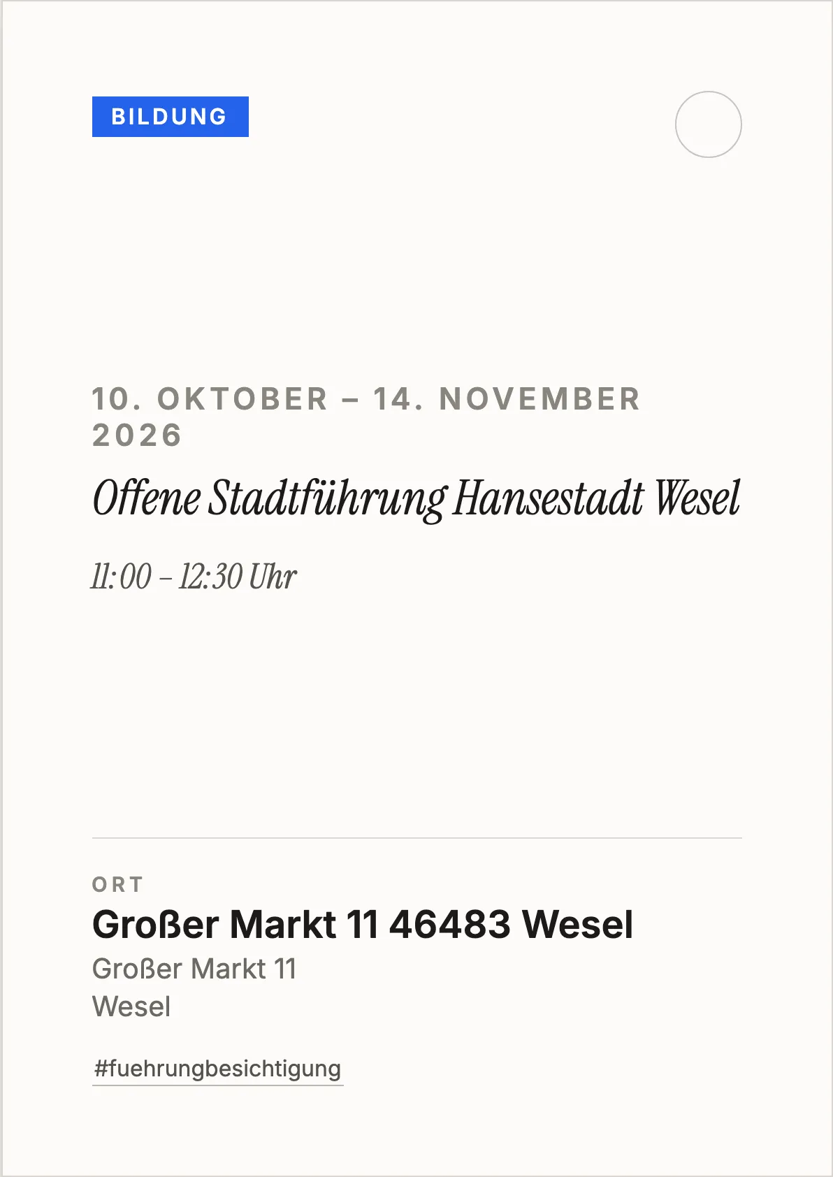 Veranstaltungsflyer