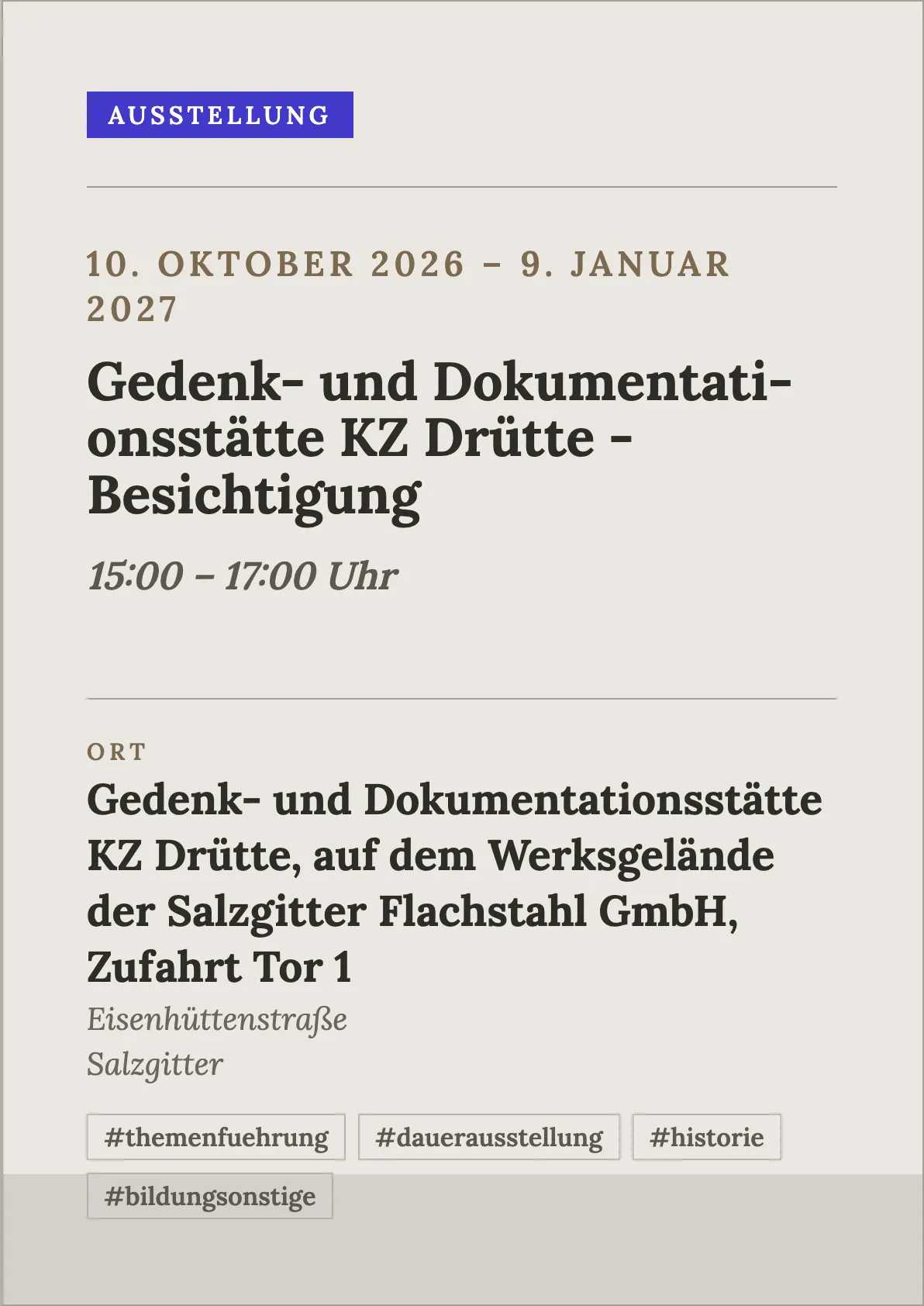 Veranstaltungsflyer