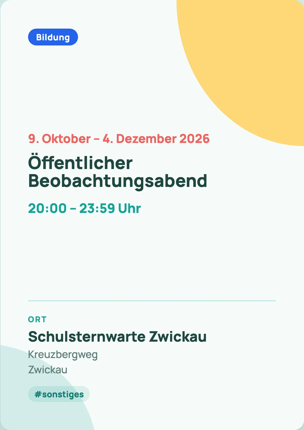 Veranstaltungsflyer