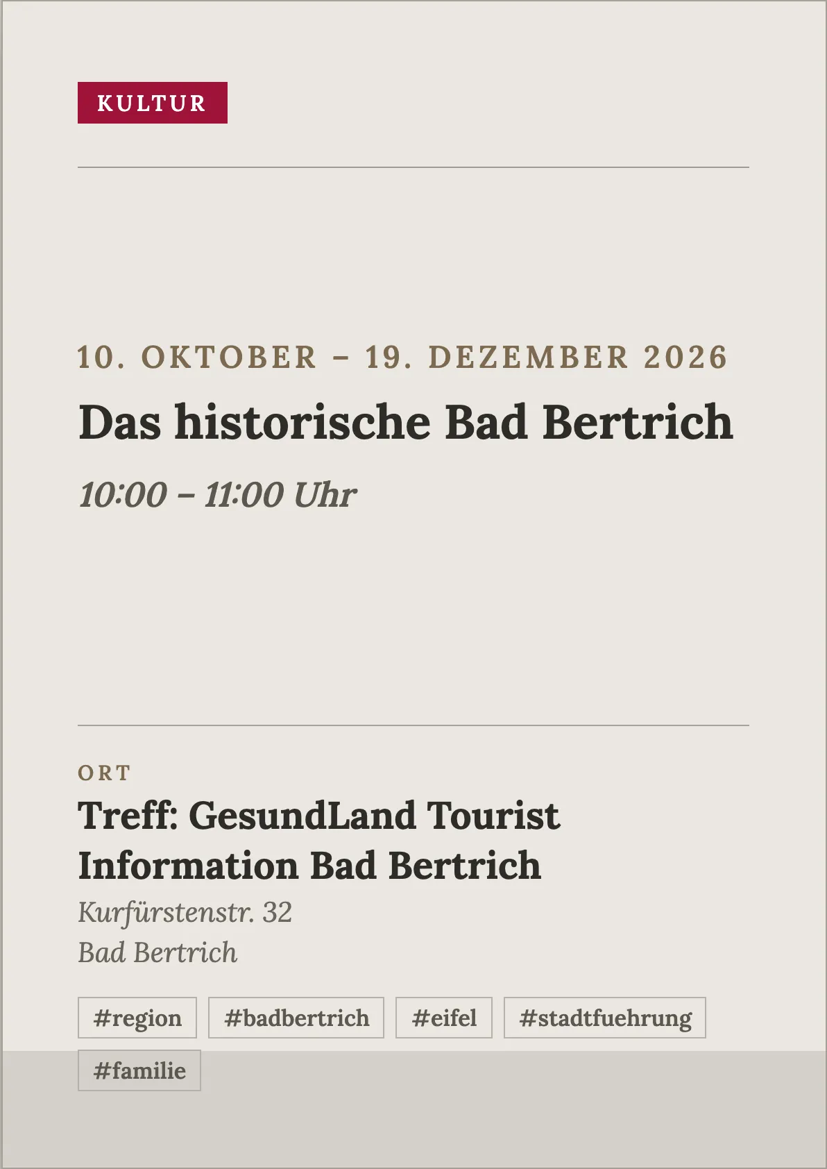 Veranstaltungsflyer
