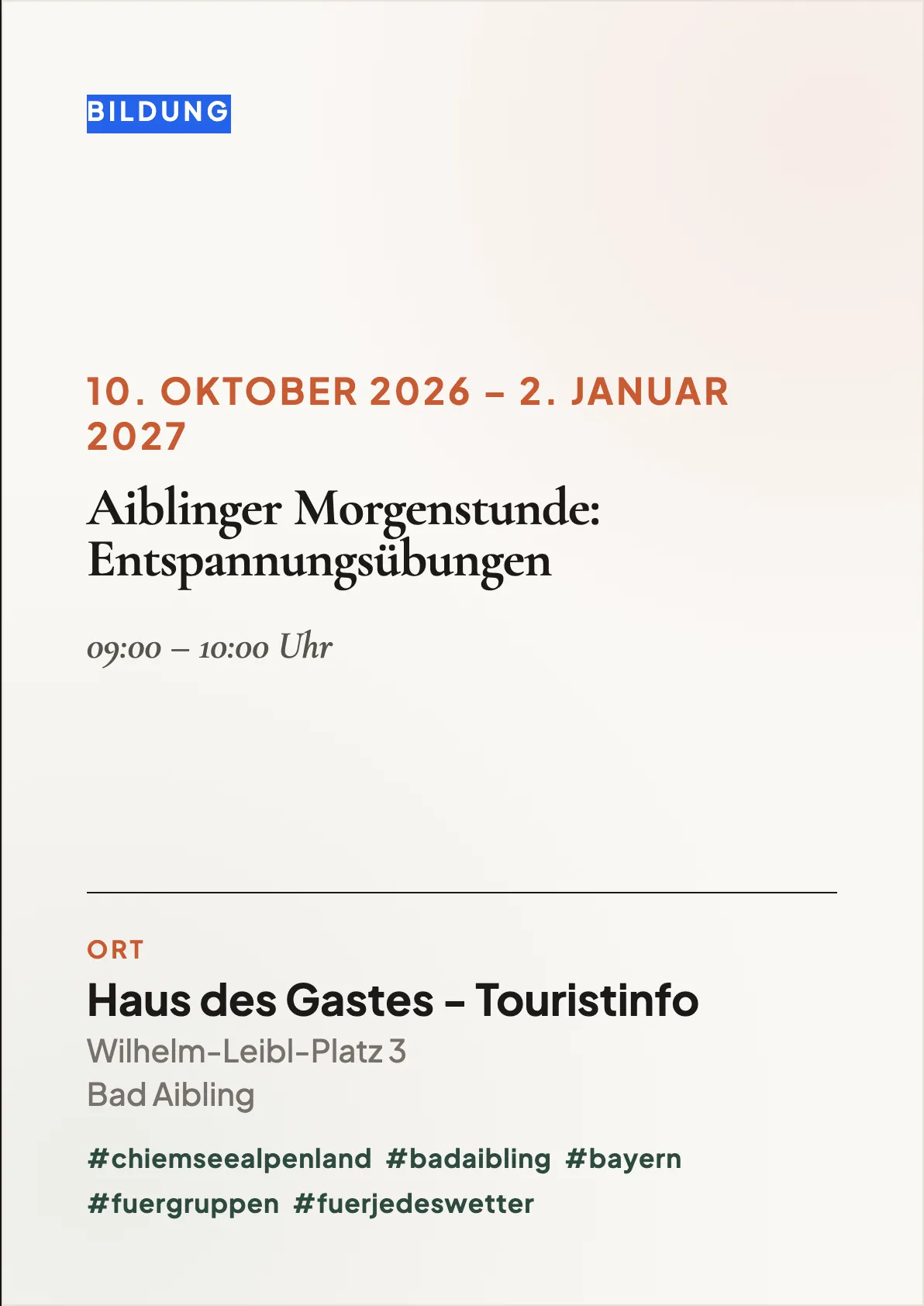 Veranstaltungsflyer