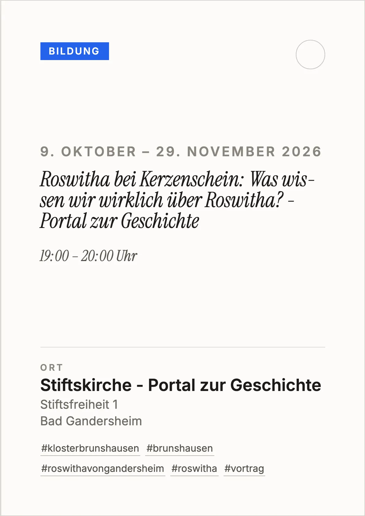 Veranstaltungsflyer
