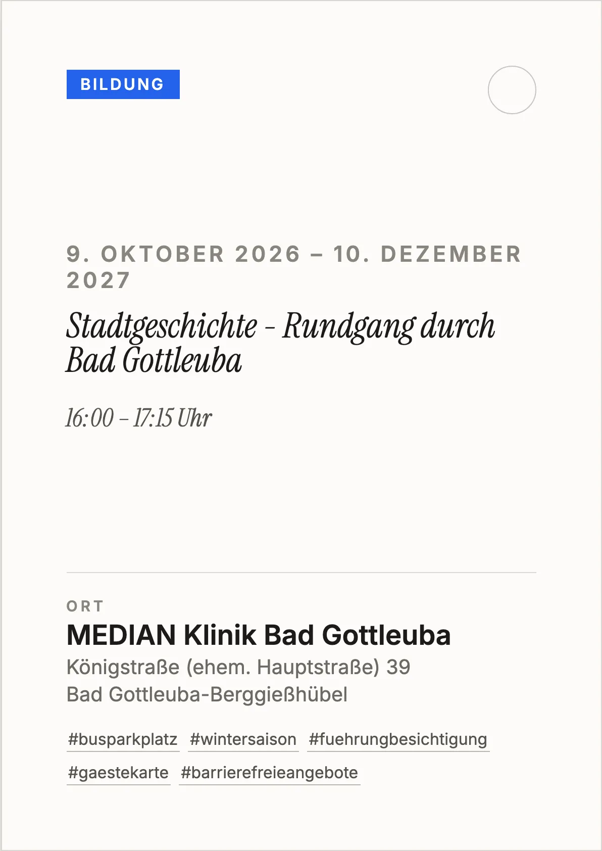 Veranstaltungsflyer