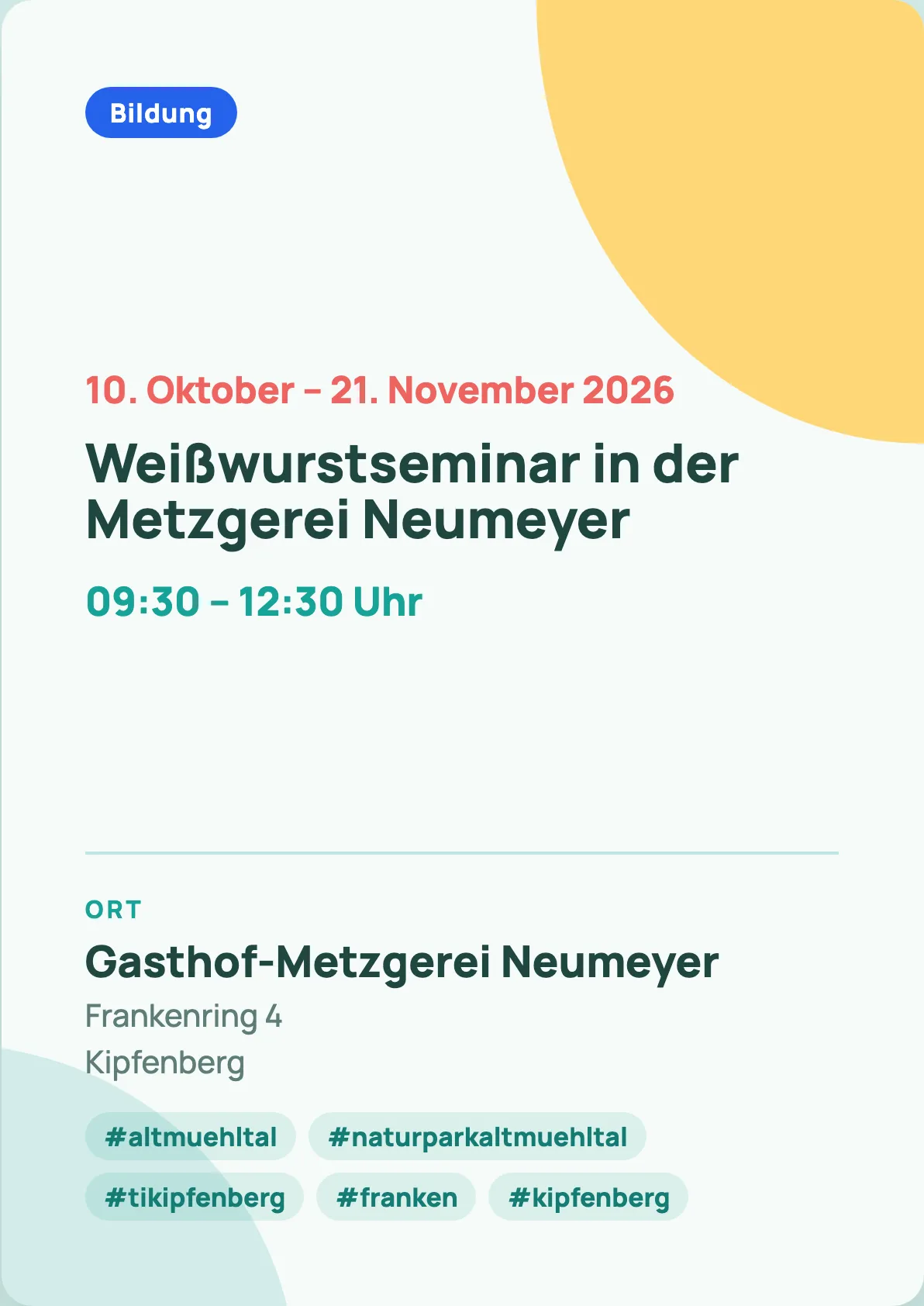 Veranstaltungsflyer