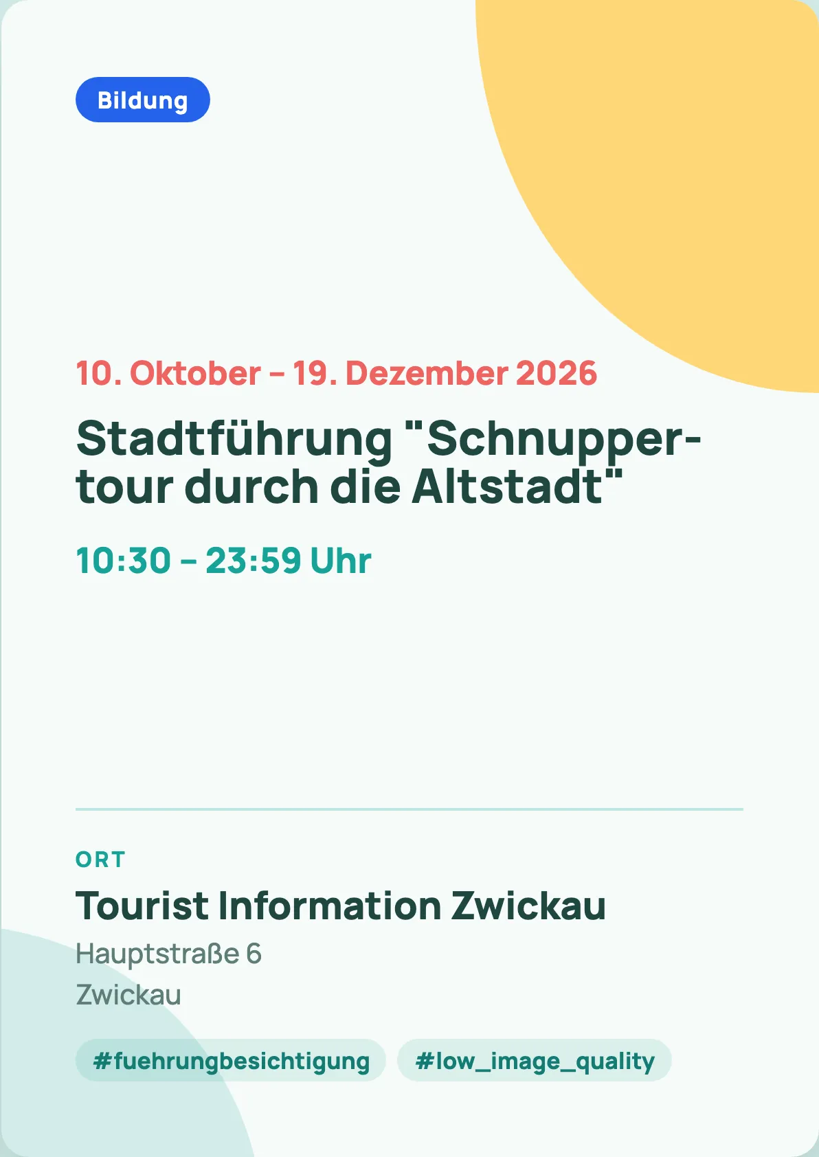 Veranstaltungsflyer