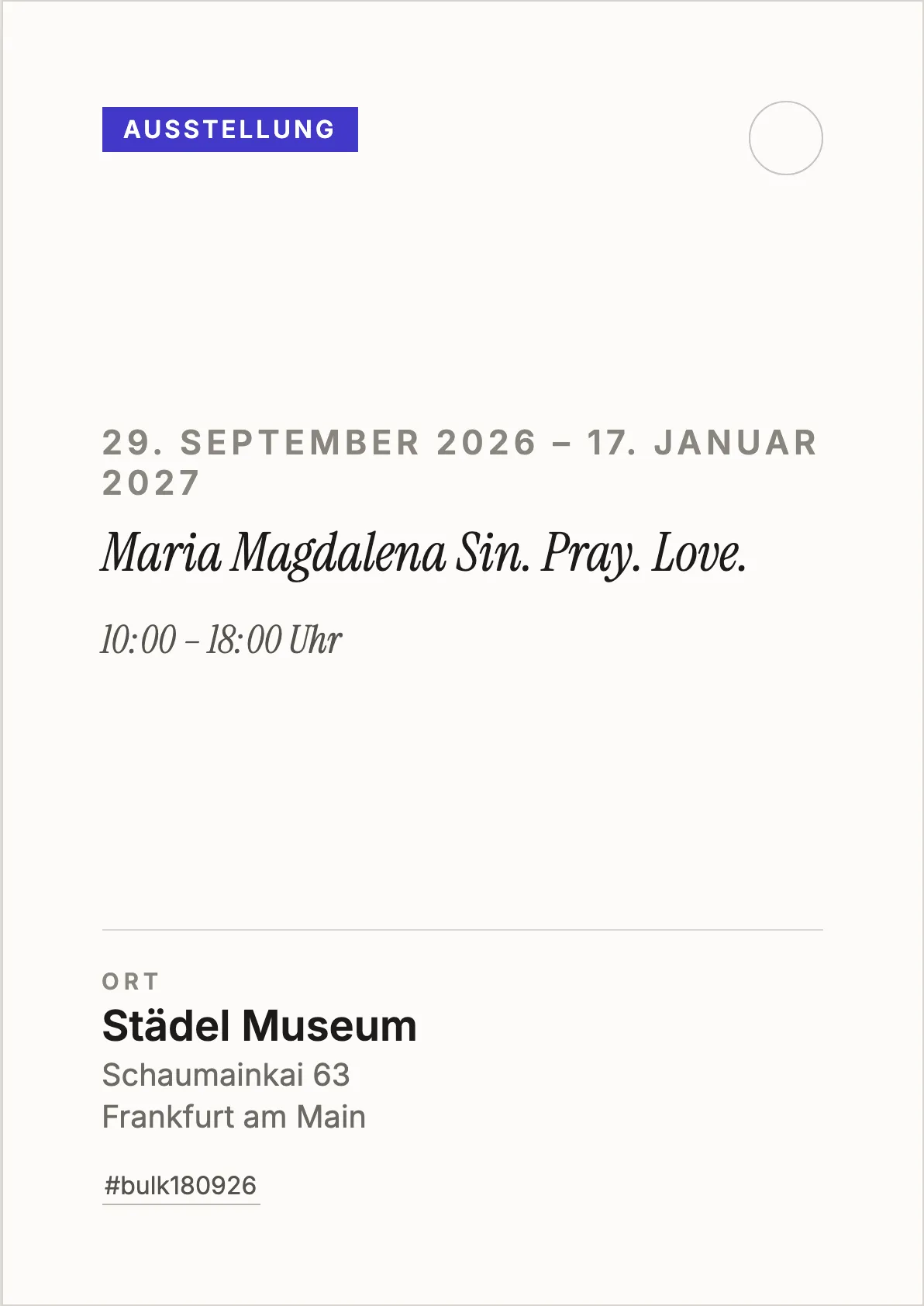 Veranstaltungsflyer