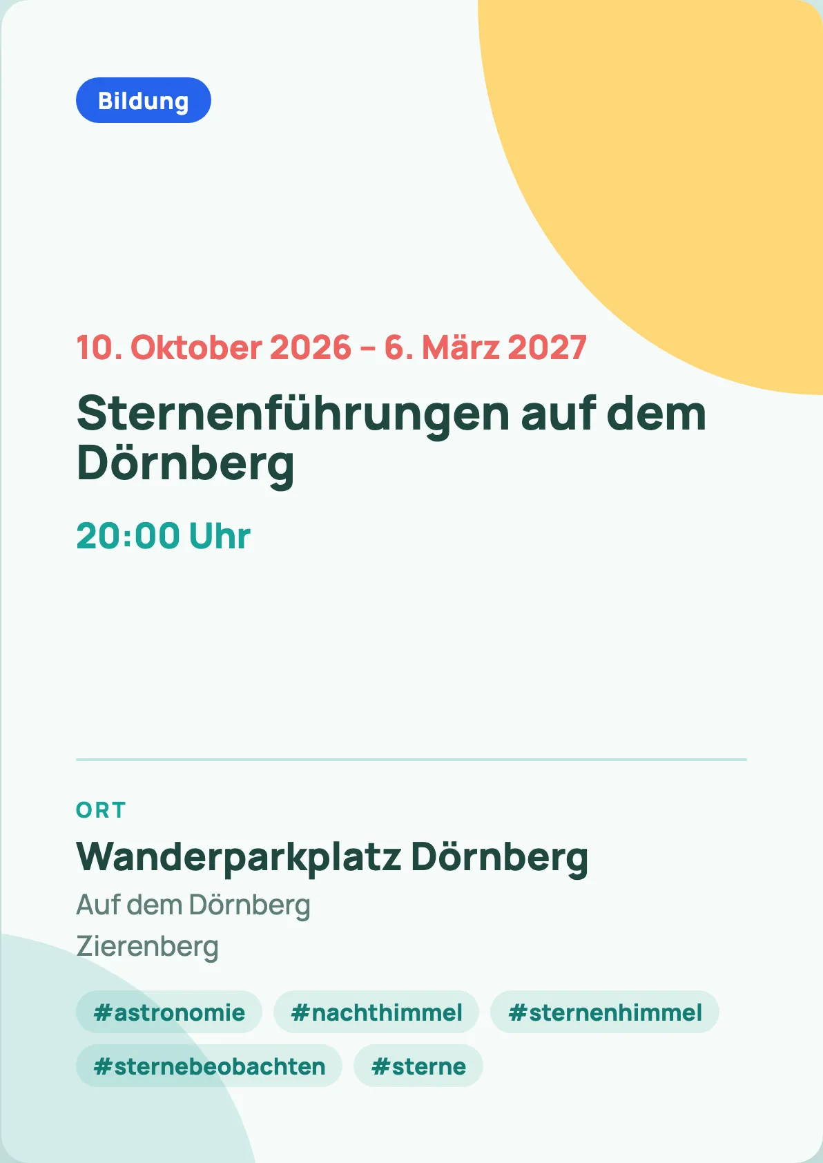 Veranstaltungsflyer