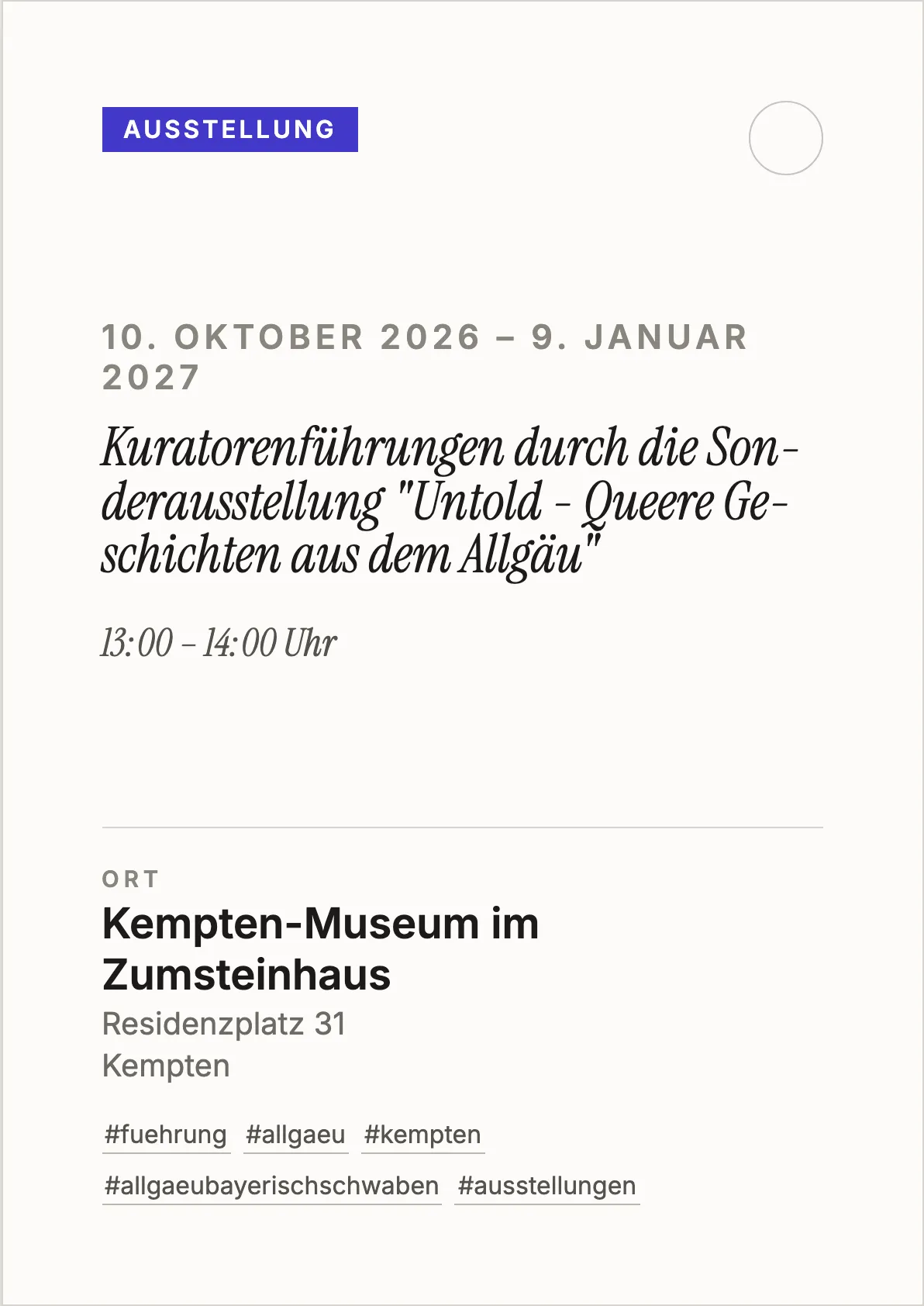 Veranstaltungsflyer