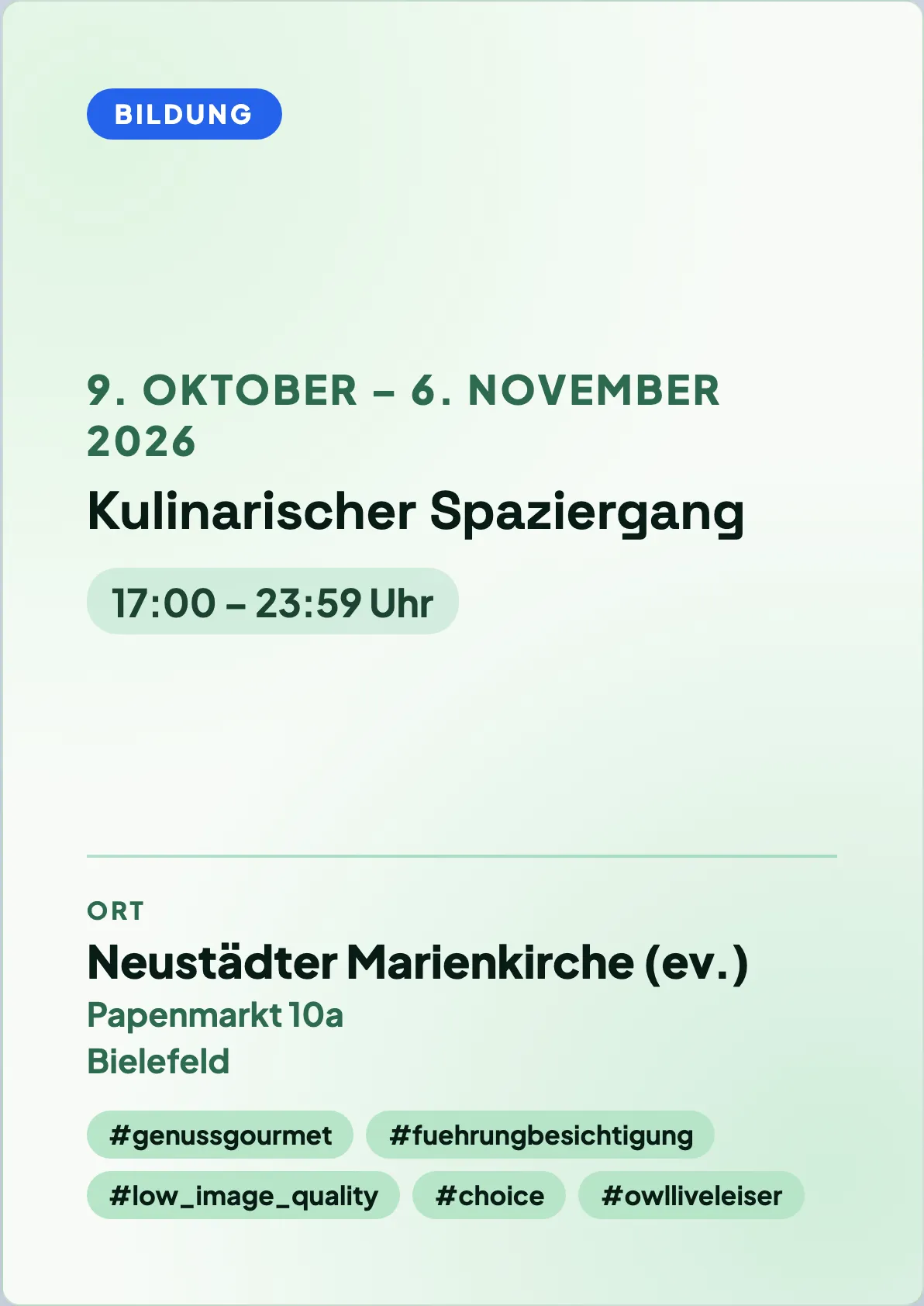 Veranstaltungsflyer