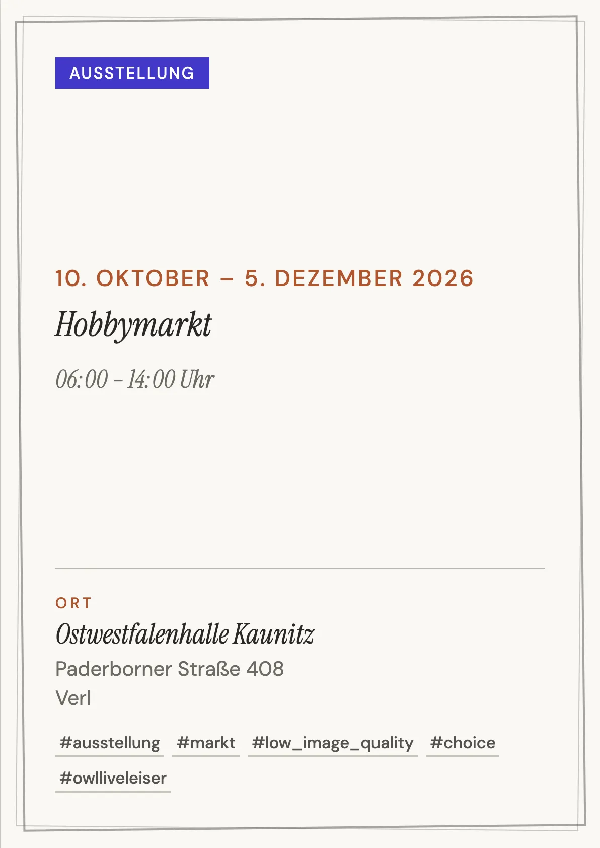 Veranstaltungsflyer