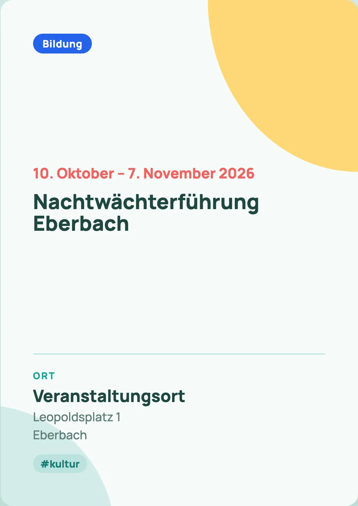 Veranstaltungsflyer