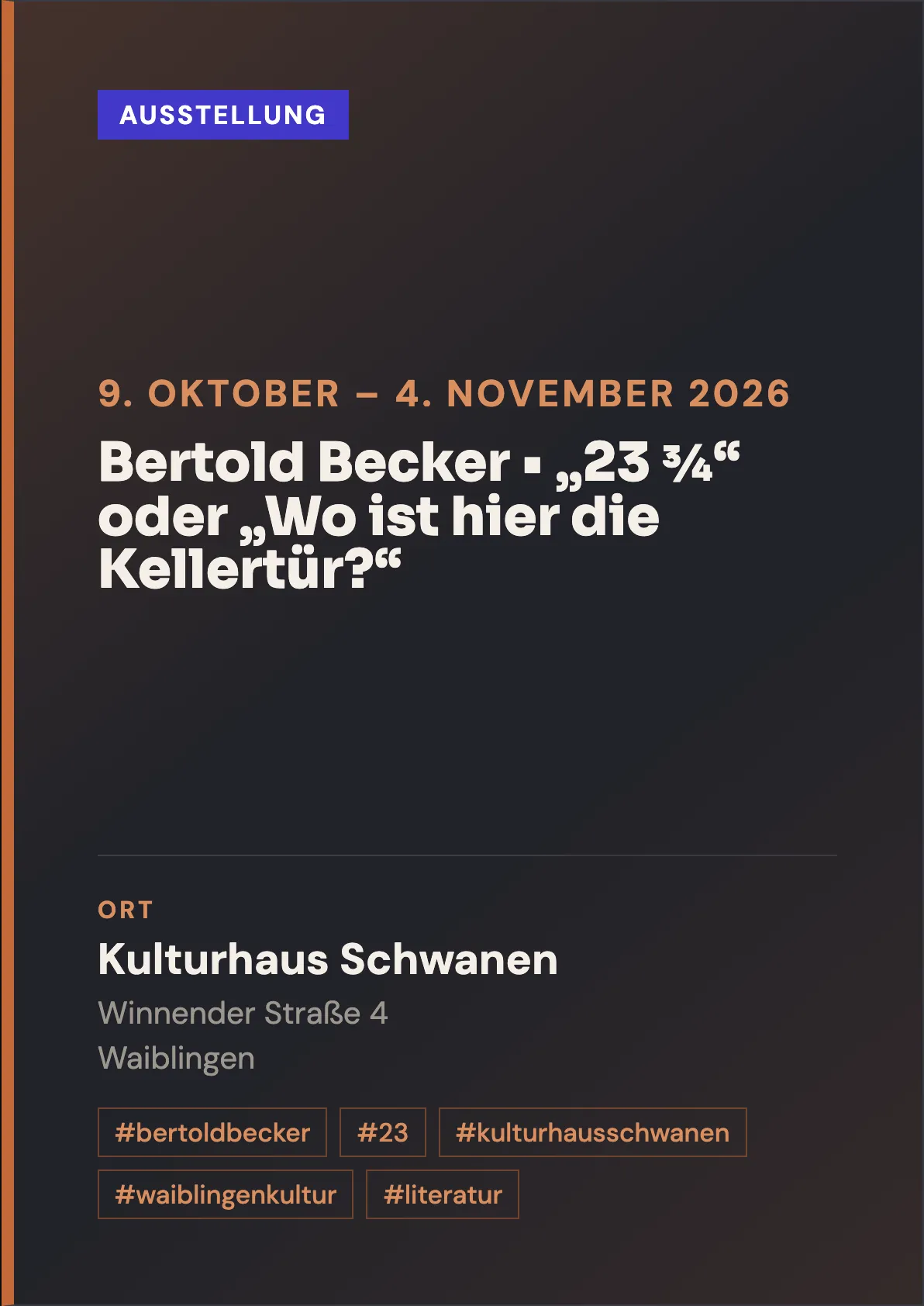 Veranstaltungsflyer