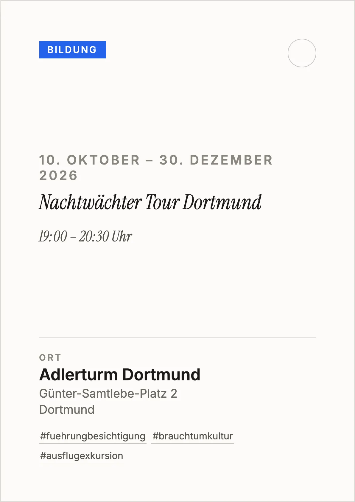 Veranstaltungsflyer