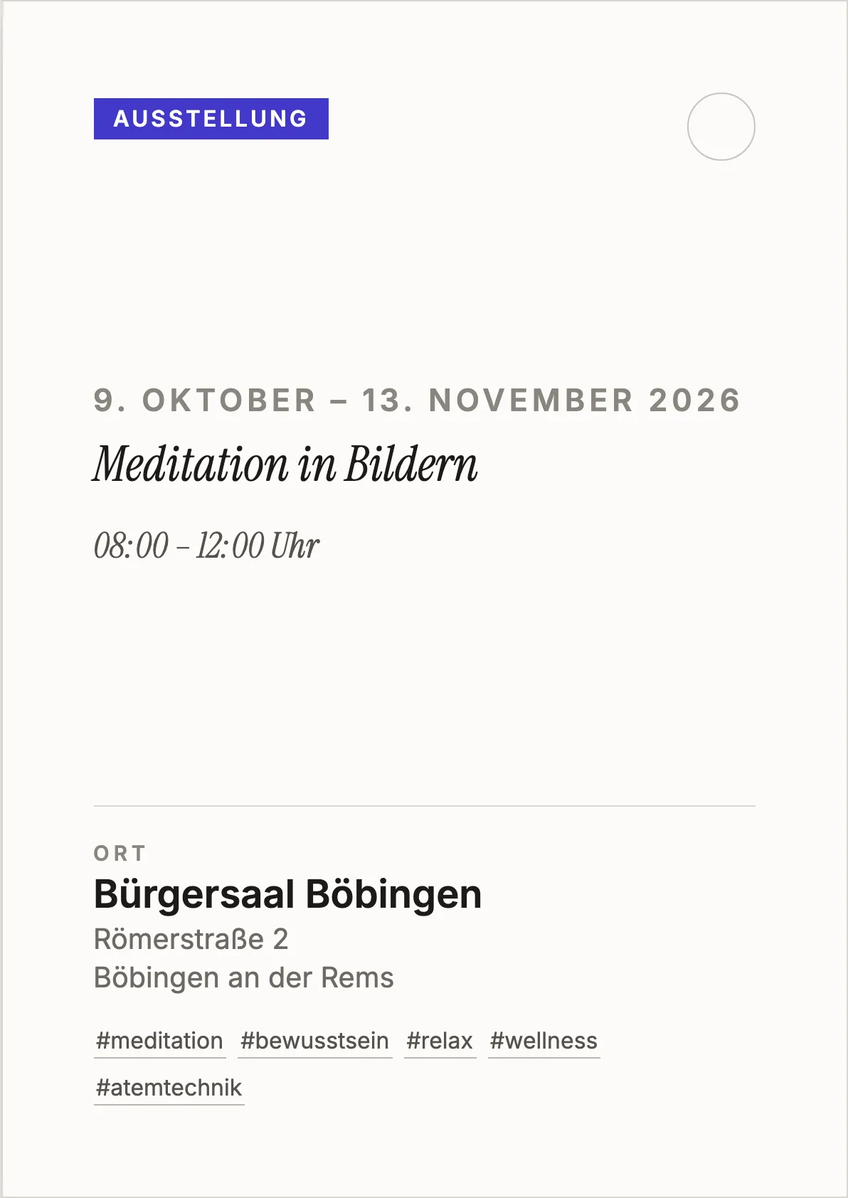 Veranstaltungsflyer
