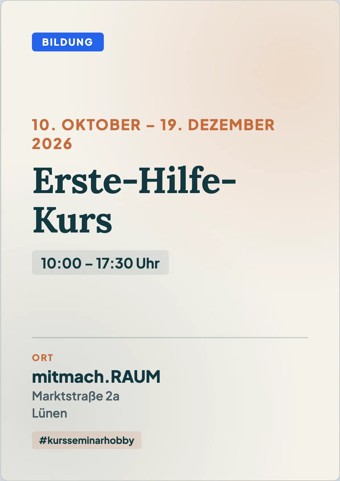 Veranstaltungsflyer