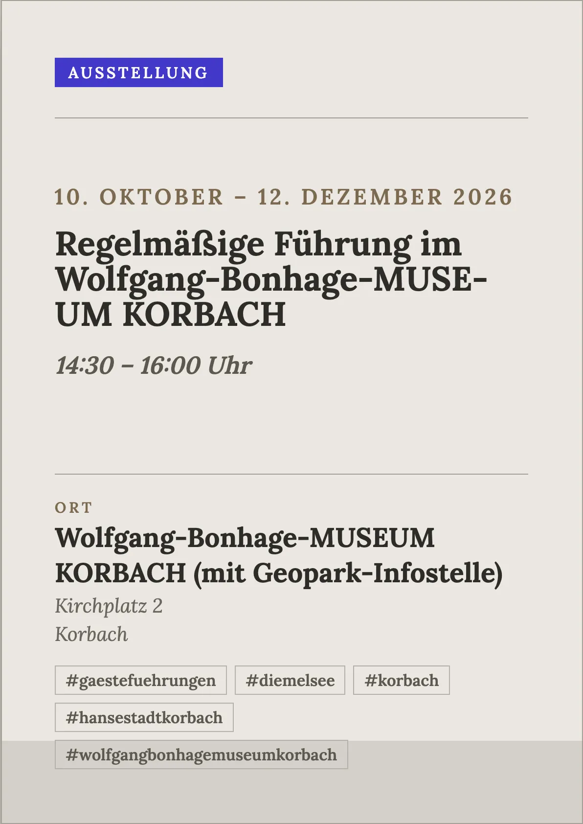 Veranstaltungsflyer