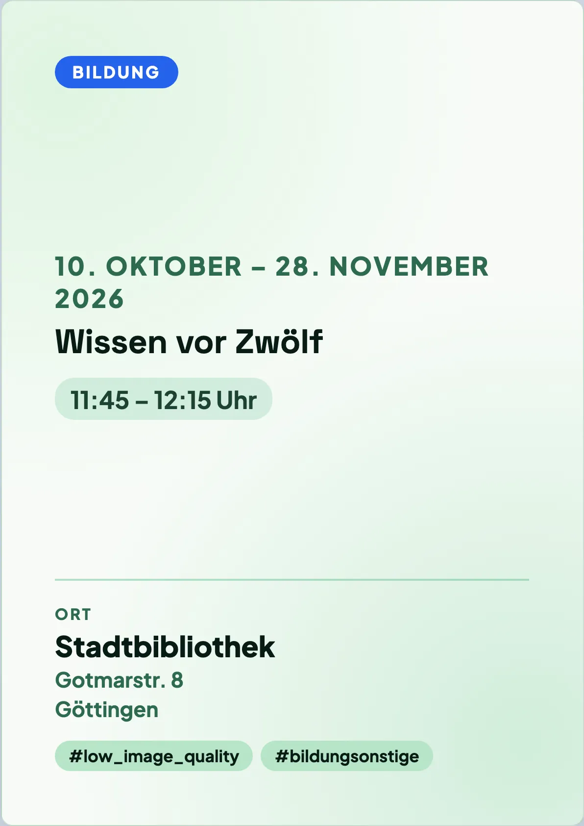 Veranstaltungsflyer
